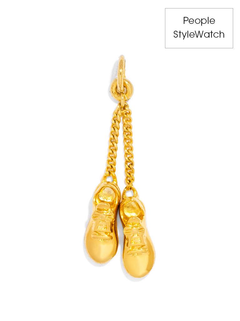 Tennis Shoes Charm - Gold