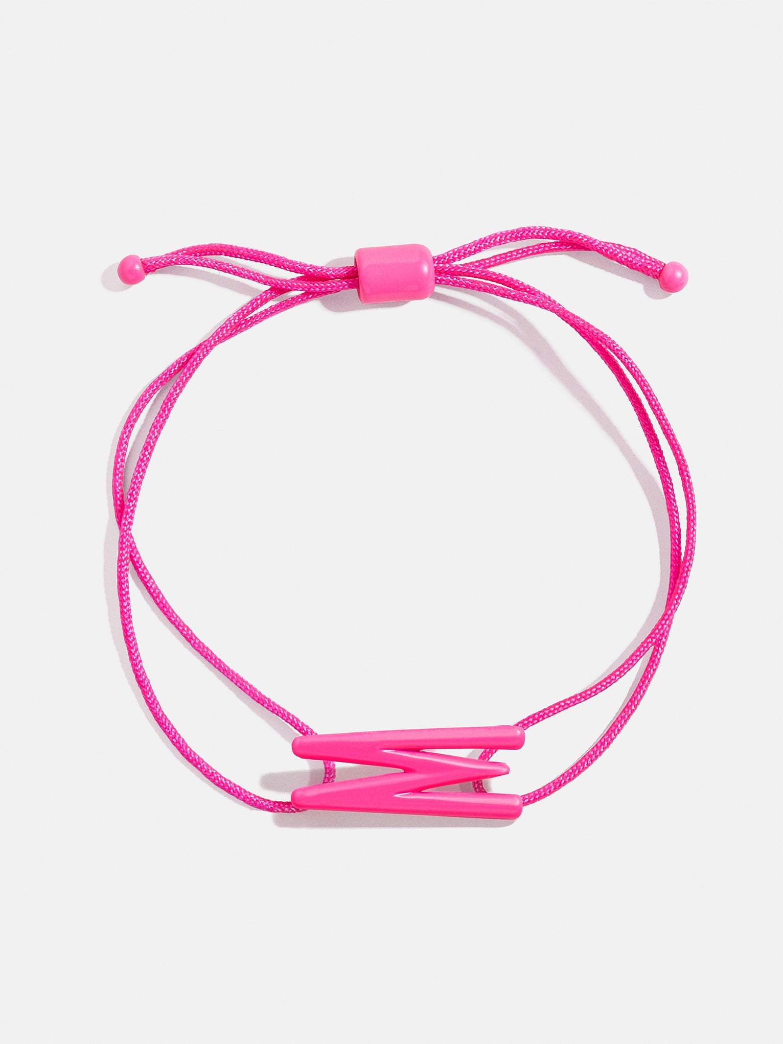 East West Initial Cord Bracelet - Hot Pink