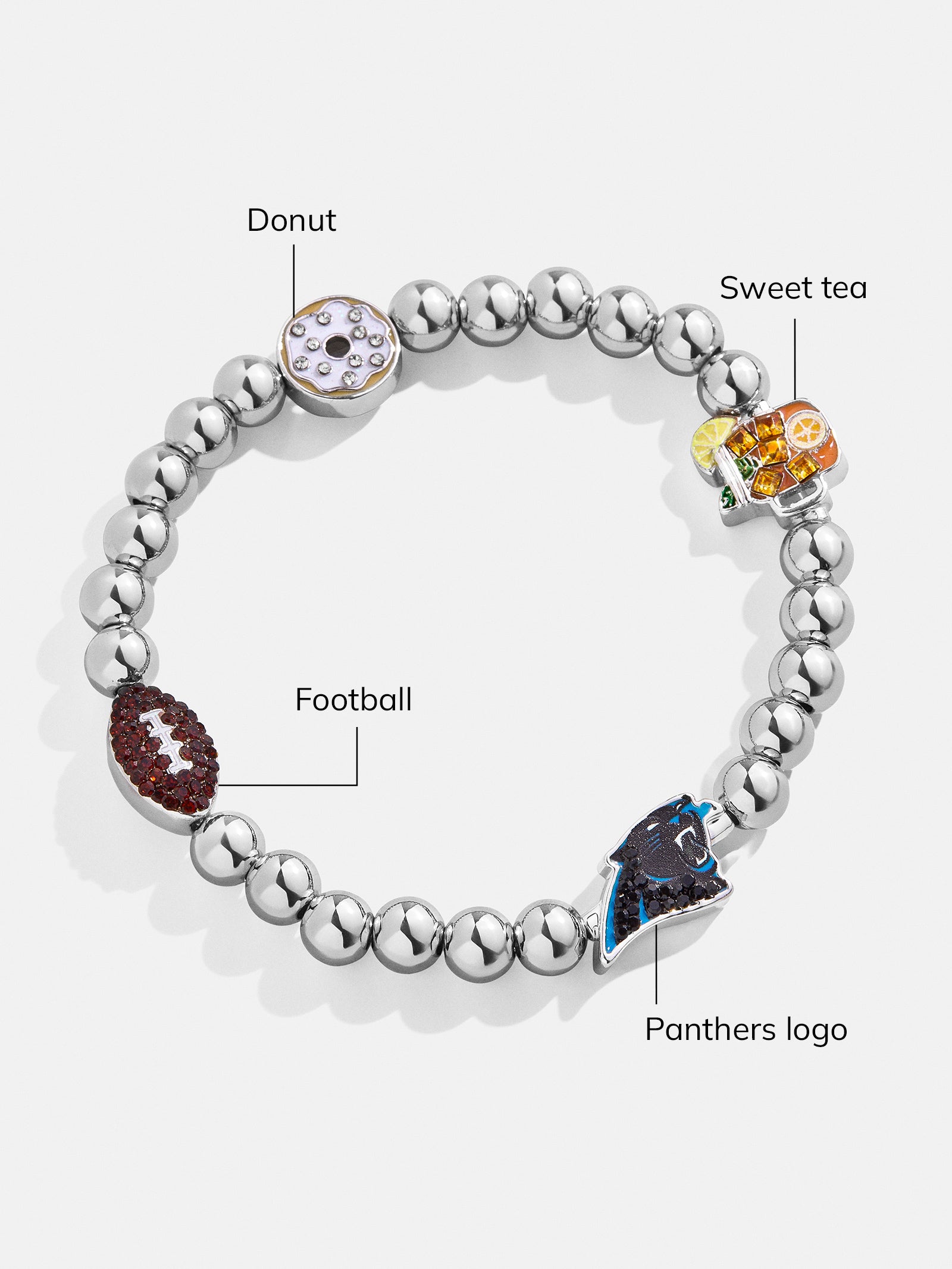 Carolina Panthers NFL Charm Bracelet - Carolina Panthers