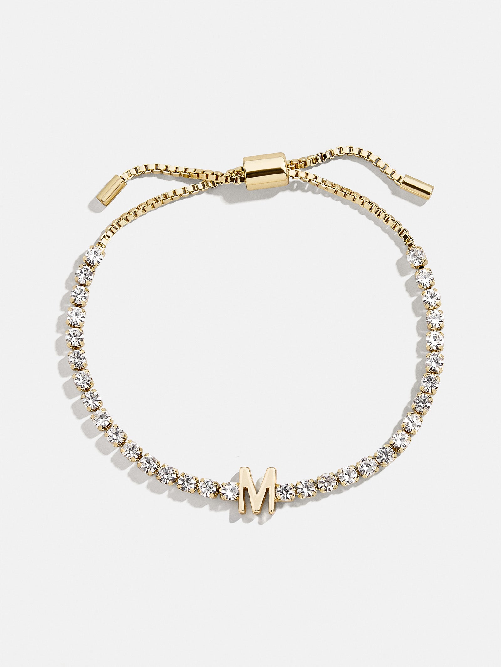 Lyanna Initial Tennis Bracelet - Gold/Pavé