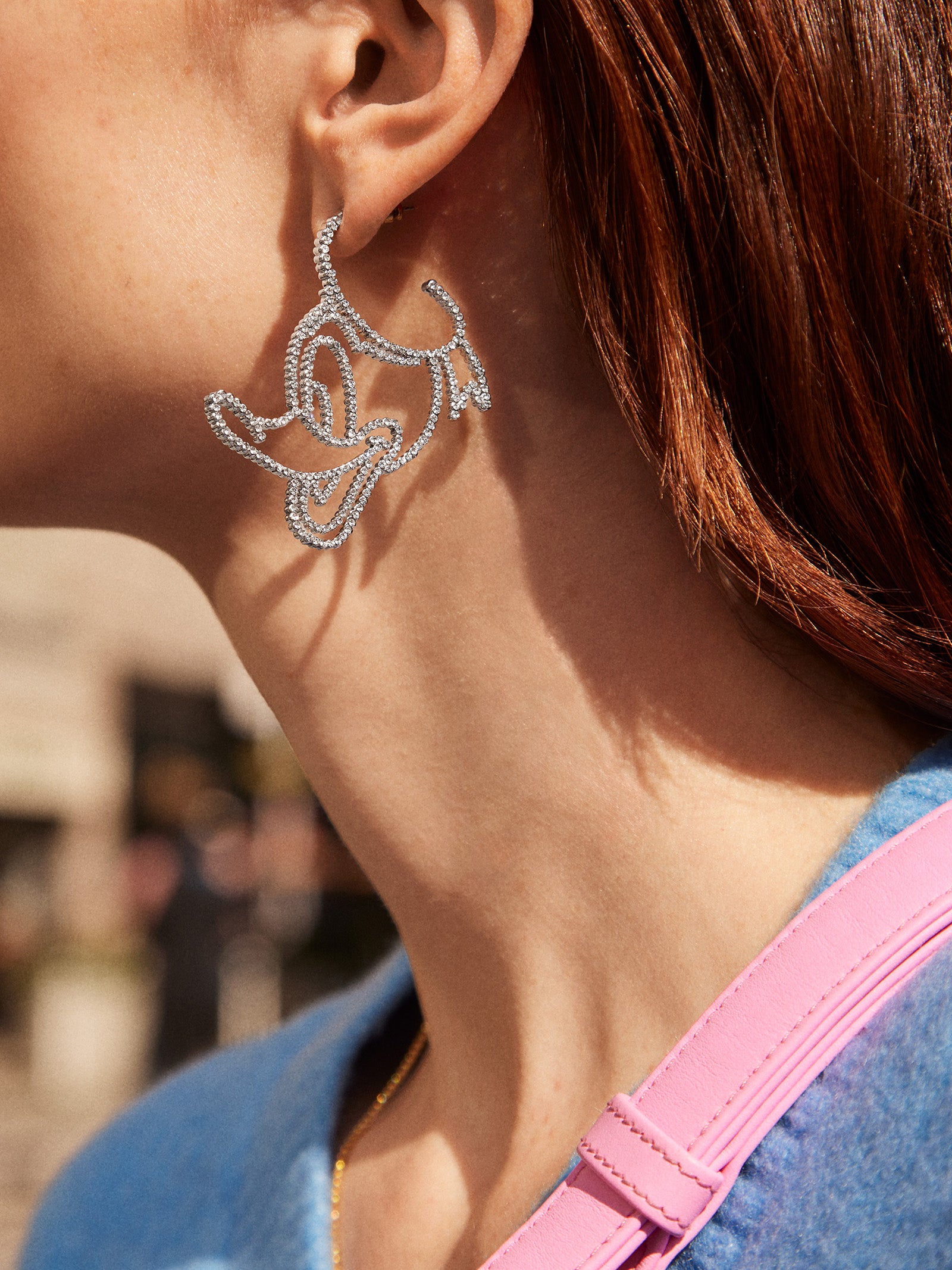 Disney Donald Duck Silver Outline Earrings - Donald Duck