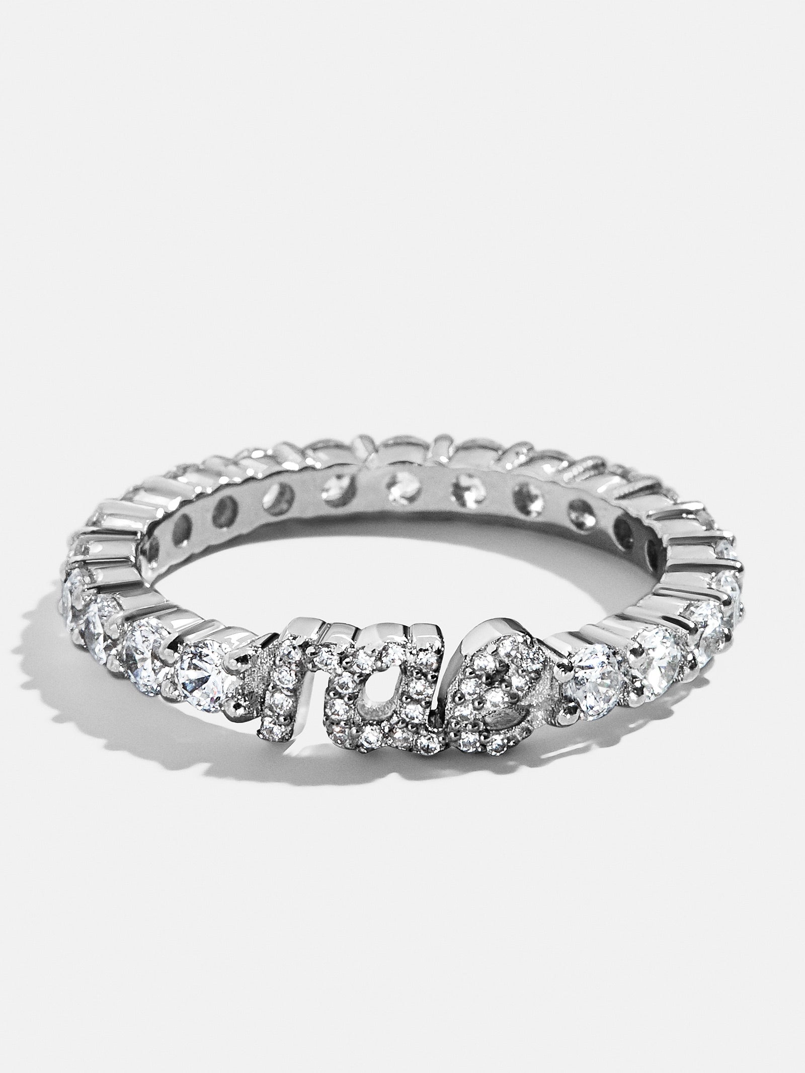 Script Custom Pavé Ring - Silver