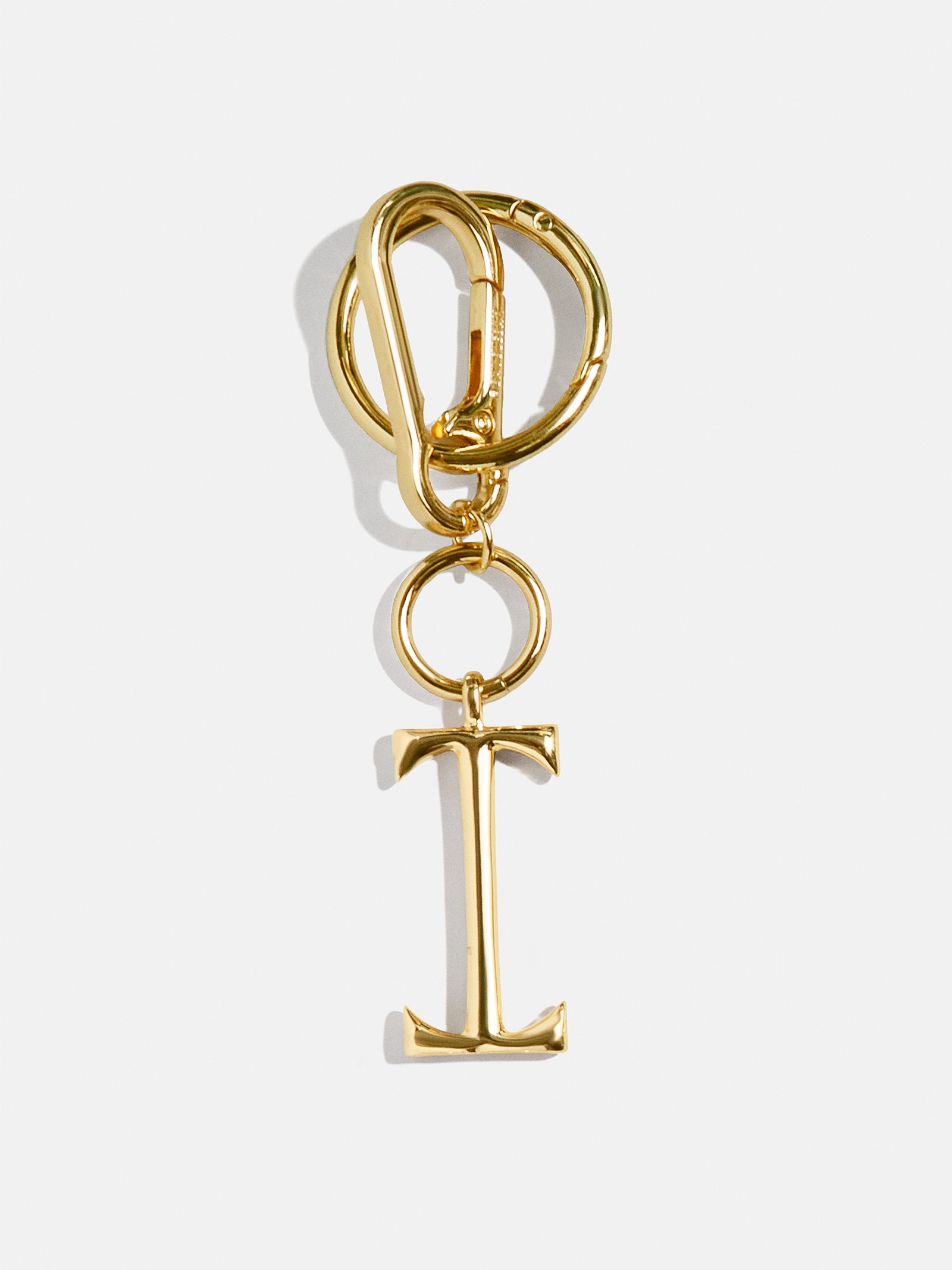 Initial Enamel Bag Charm - Gold