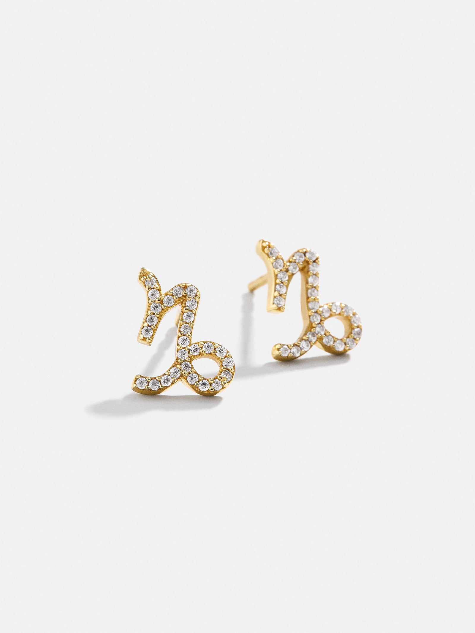 18K Gold Zodiac Earrings - Gold/Pavé