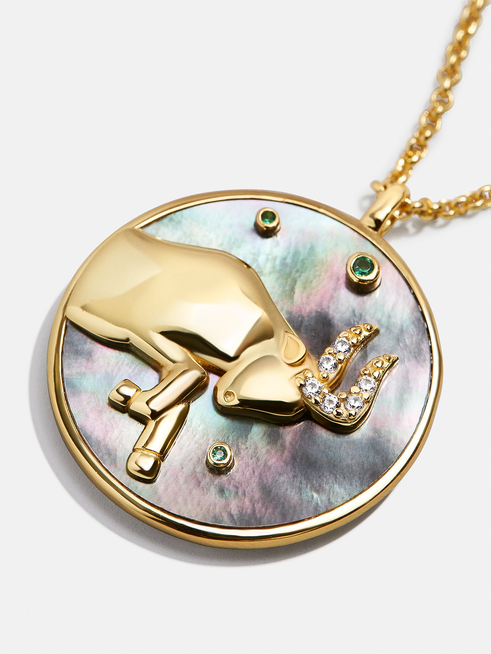 Zodiac 18K Gold Medallion Necklace