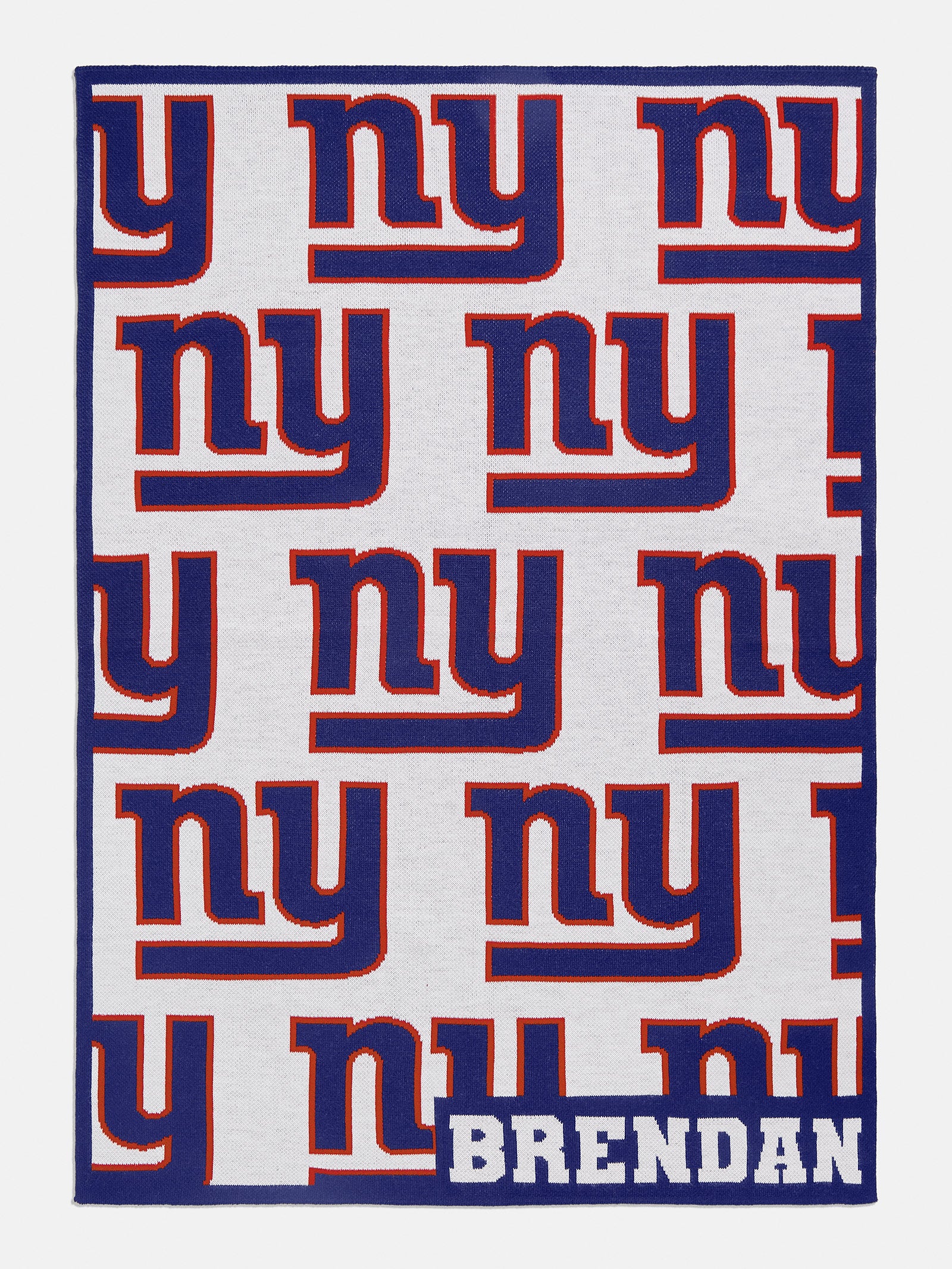 New York Giants NFL Custom Blankets: White All Over Print - New York Giants