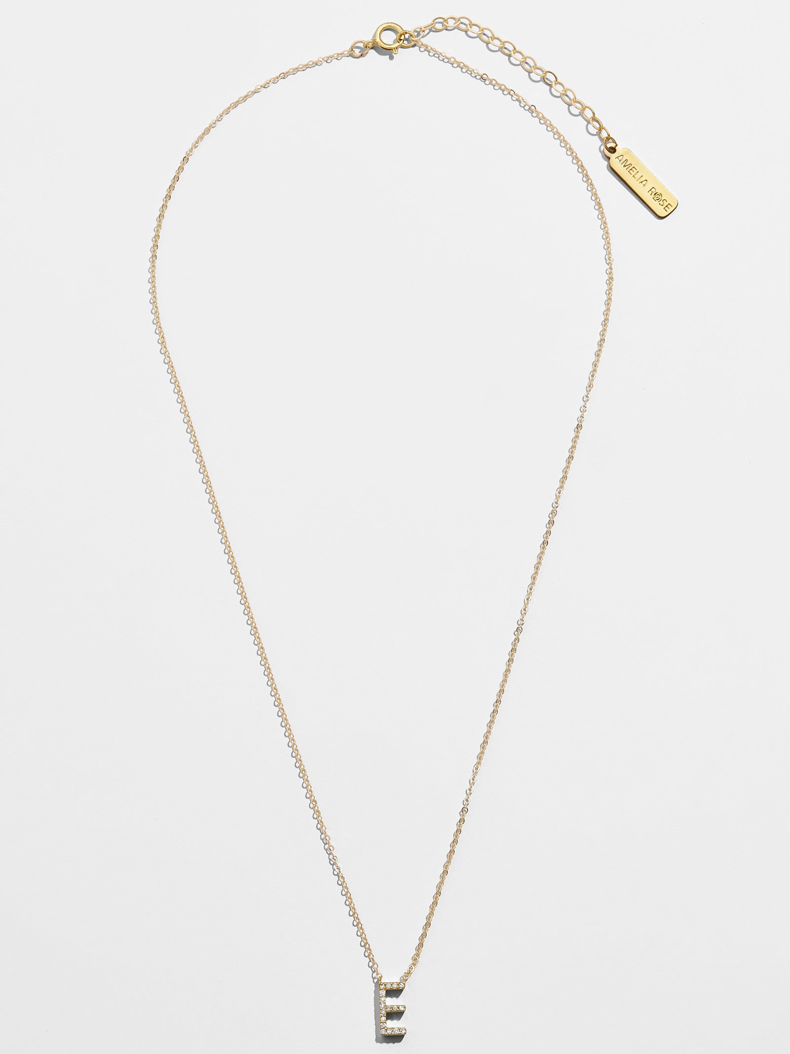 14K Gold Diamond Initial Necklace