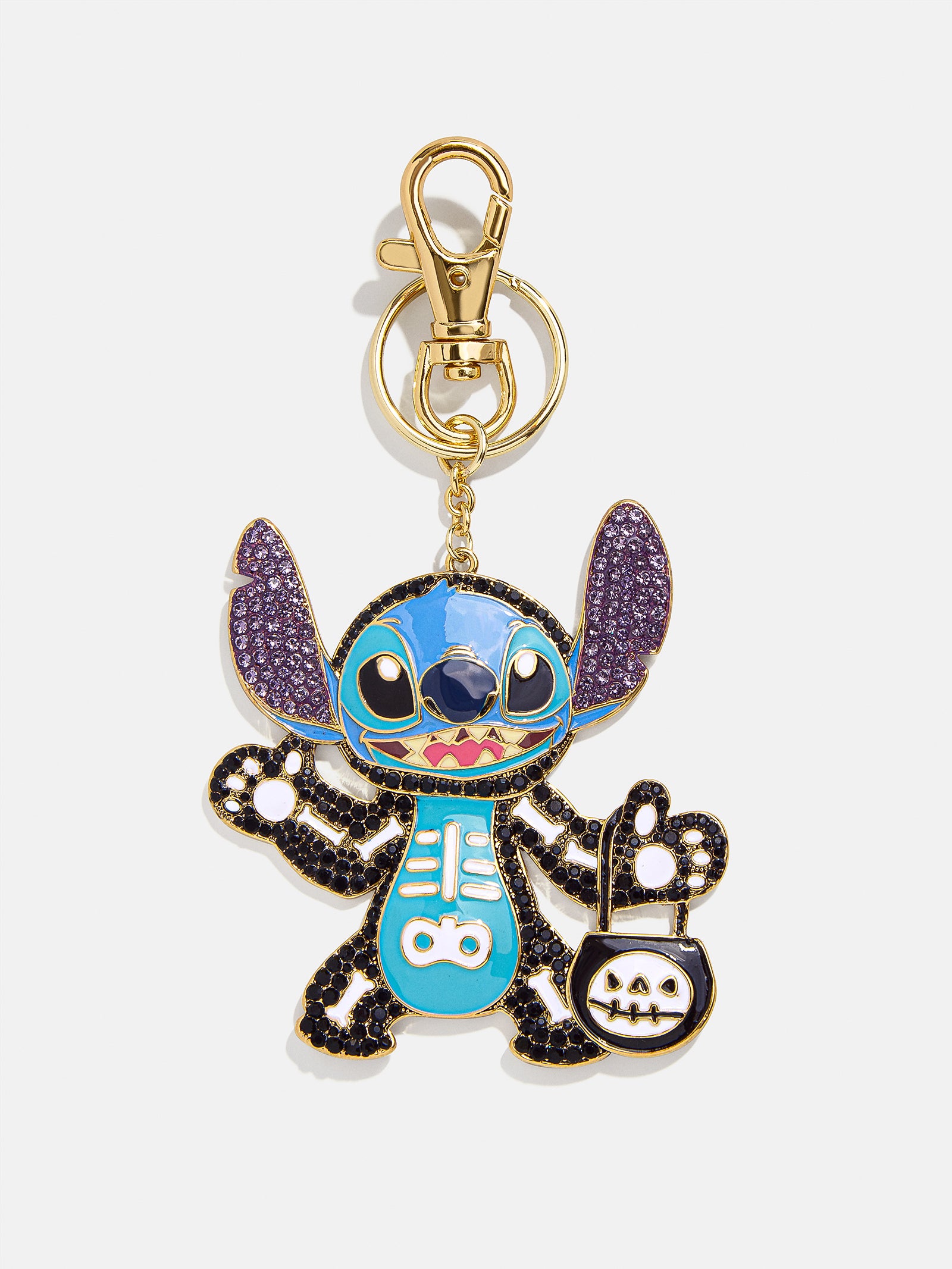 Stitch Disney 2D Skeleton Bag Charm - Stitch Skeleton Glow-In-The-Dark Bag Charm