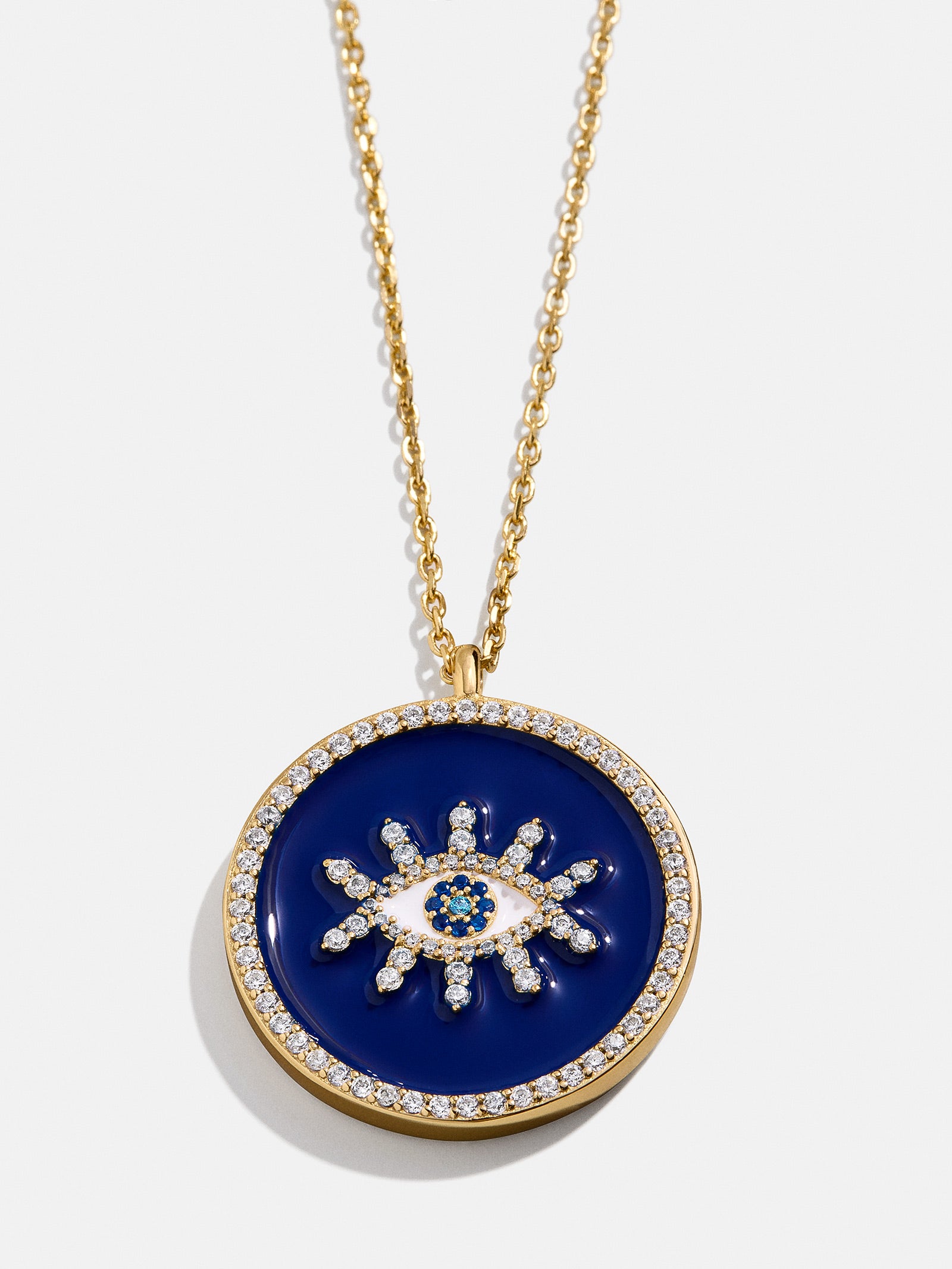 18K Gold Evil Eye Reversible Pendant Necklace - Evil Eye