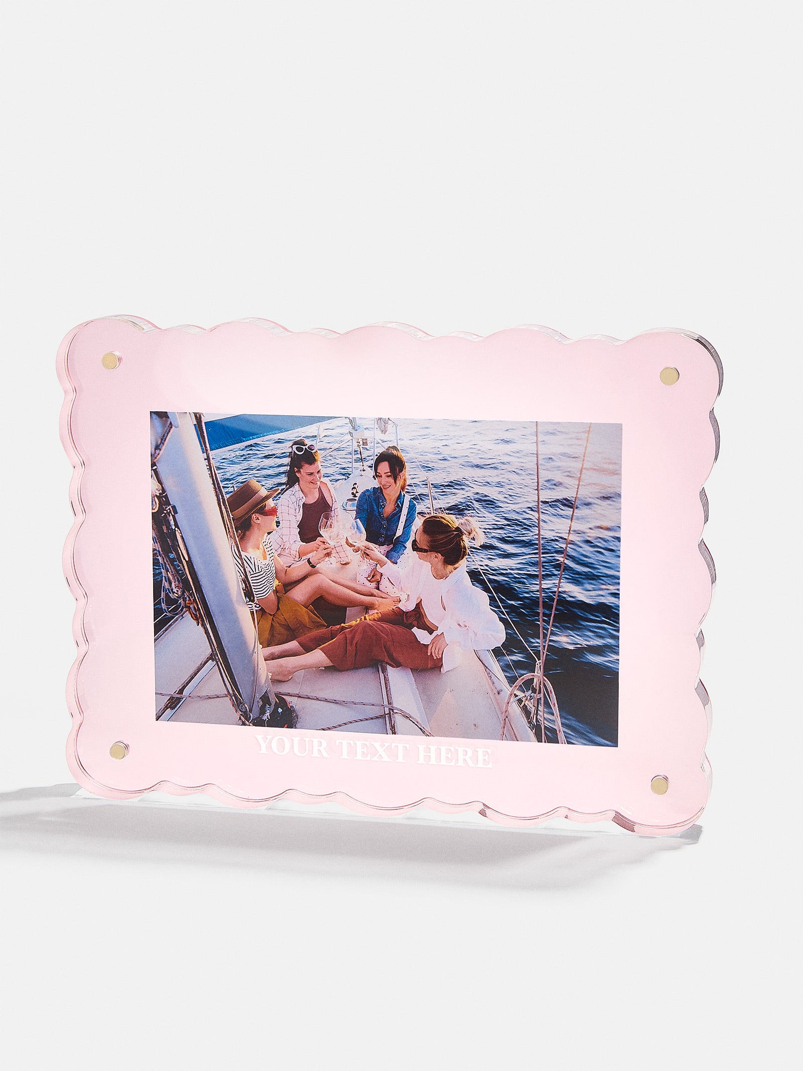 Picture Perfect Horizontal Acrylic Frame  - Scalloped Shape