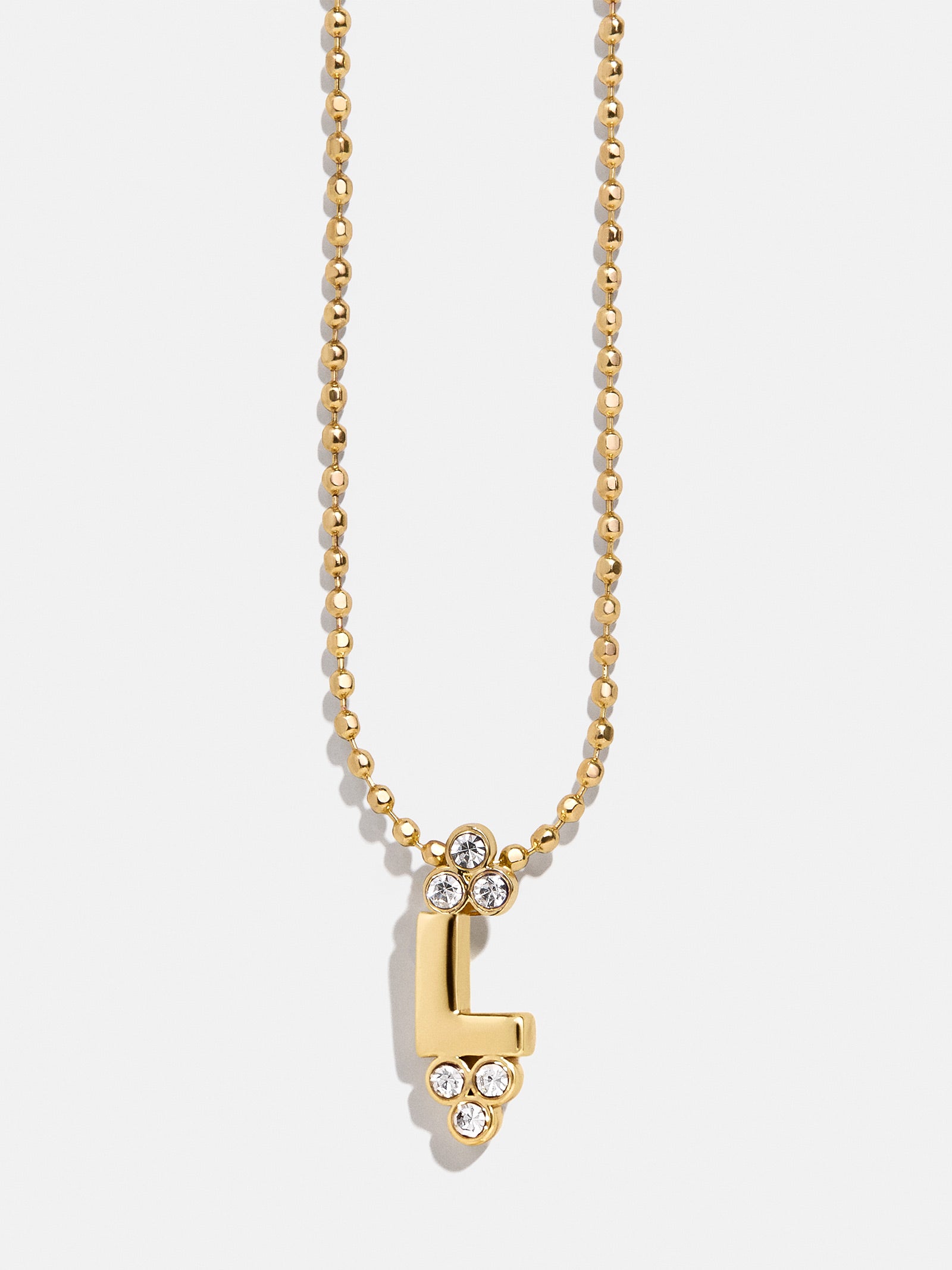 Initial Triad Necklace - Gold/Pavé