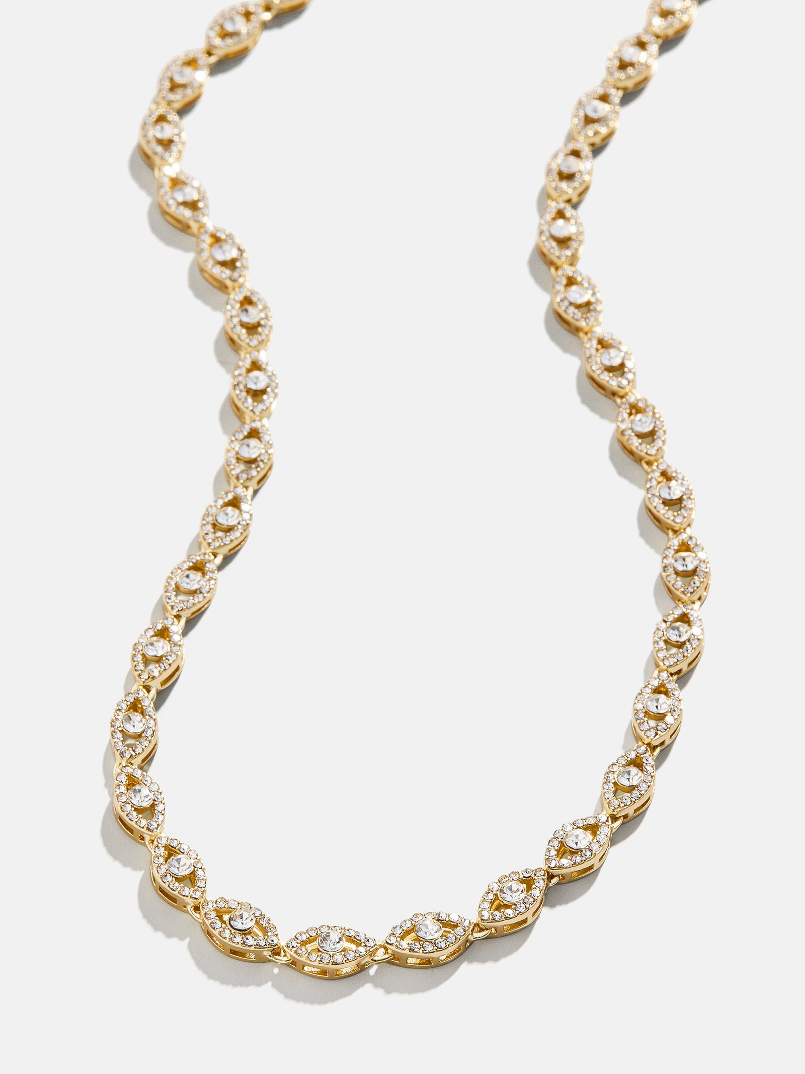 Evil Eye On Repeat Tennis Necklace - Gold/Pavé