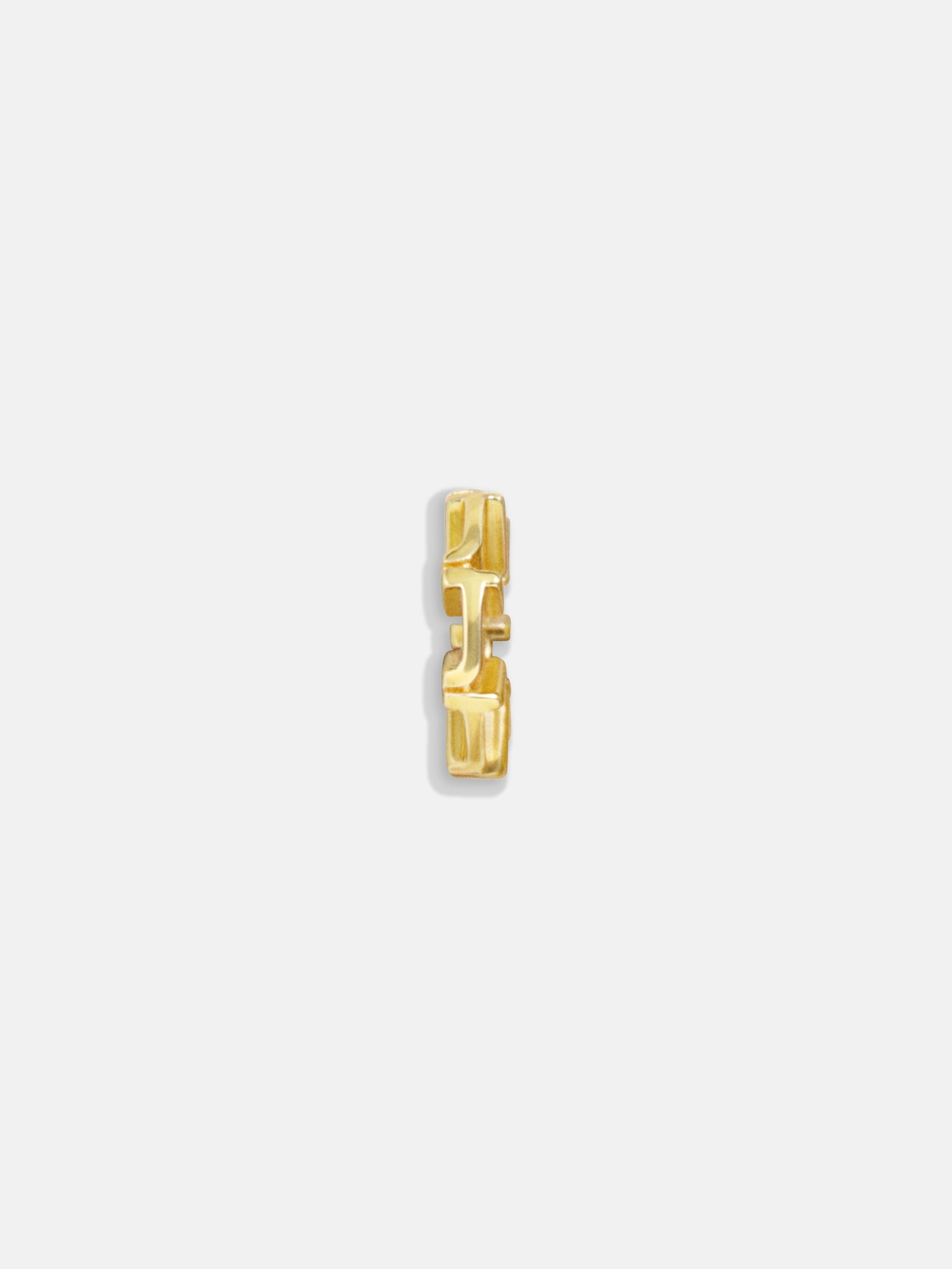 Gold Initial Bead Charm - J