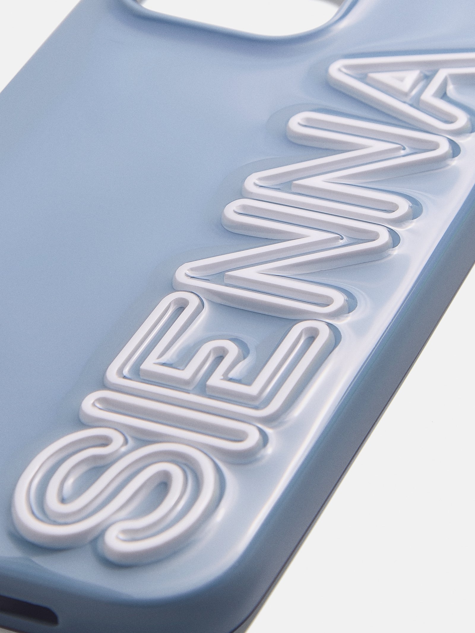 Fine Line Custom iPhone Case - Slate Blue/White