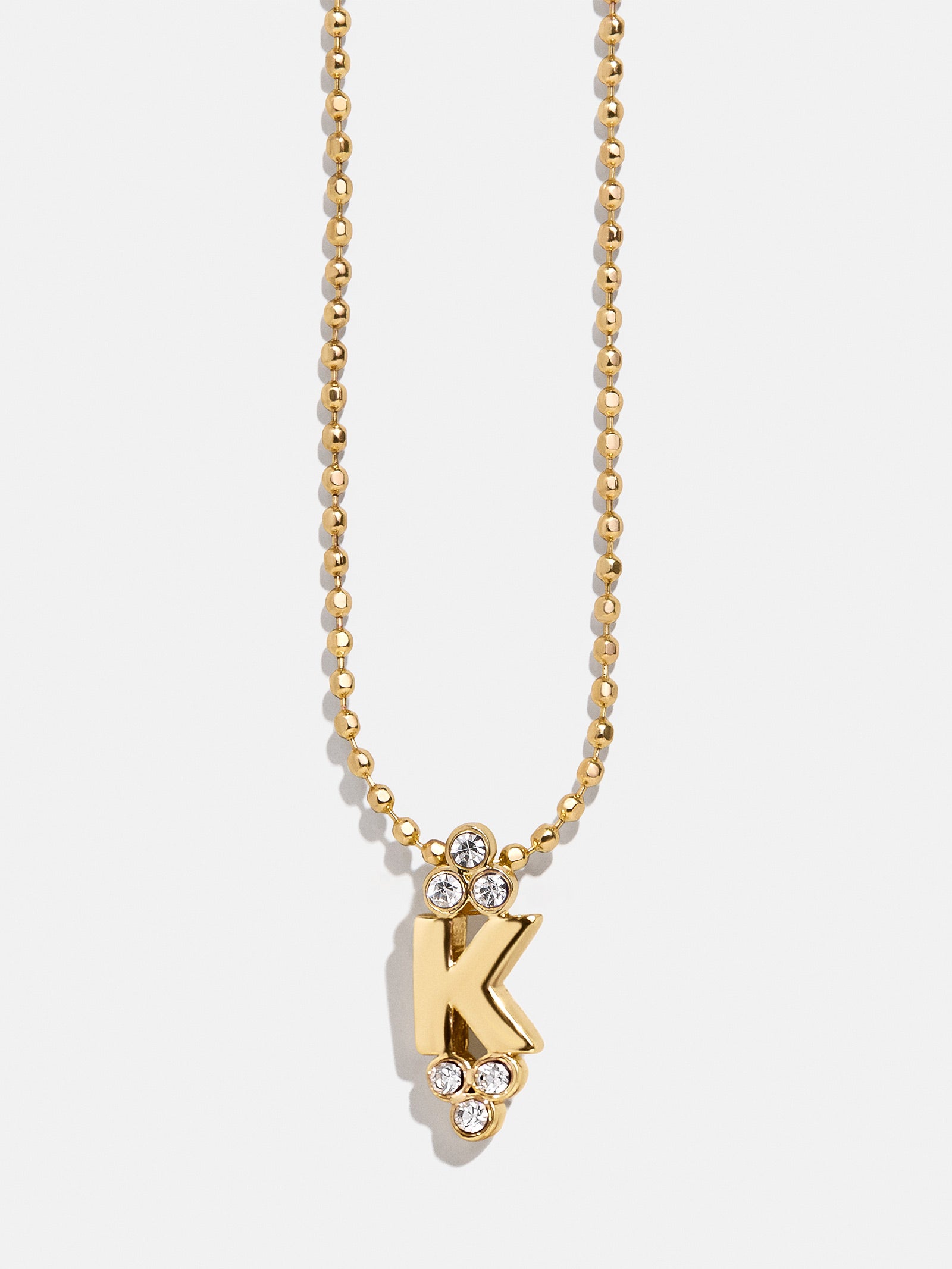 Initial Triad Necklace - Gold/Pavé