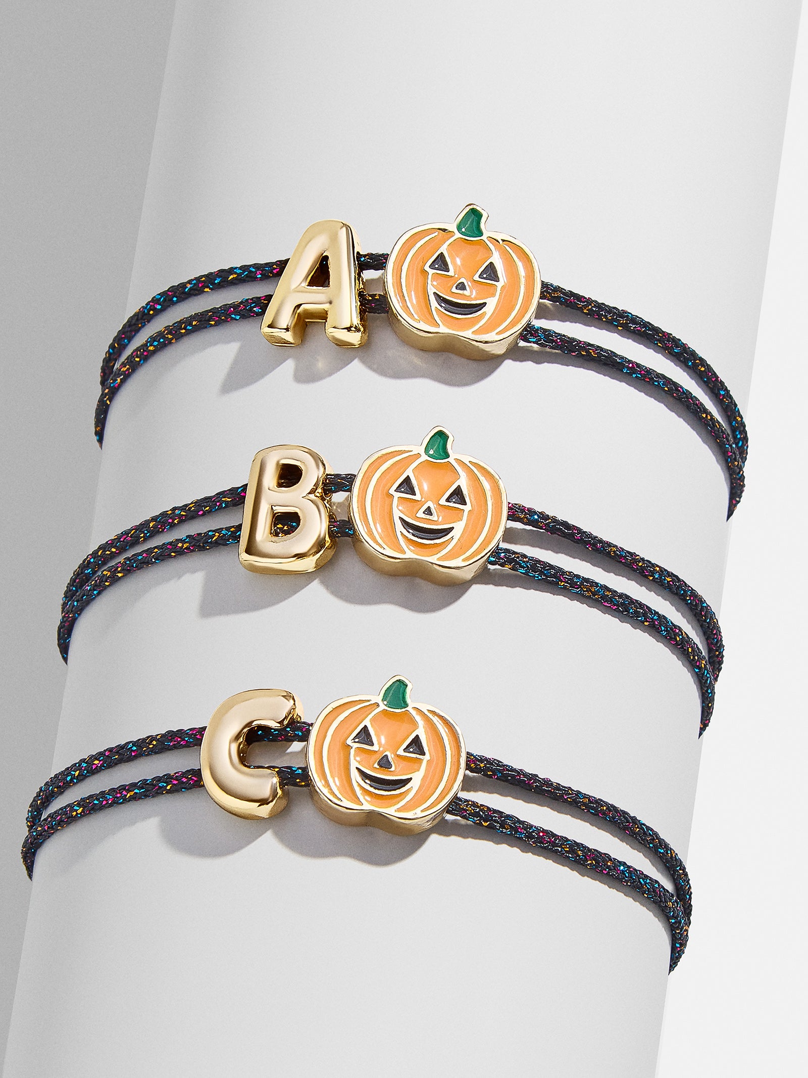 Kids' Halloween Initial Bracelet - Orange