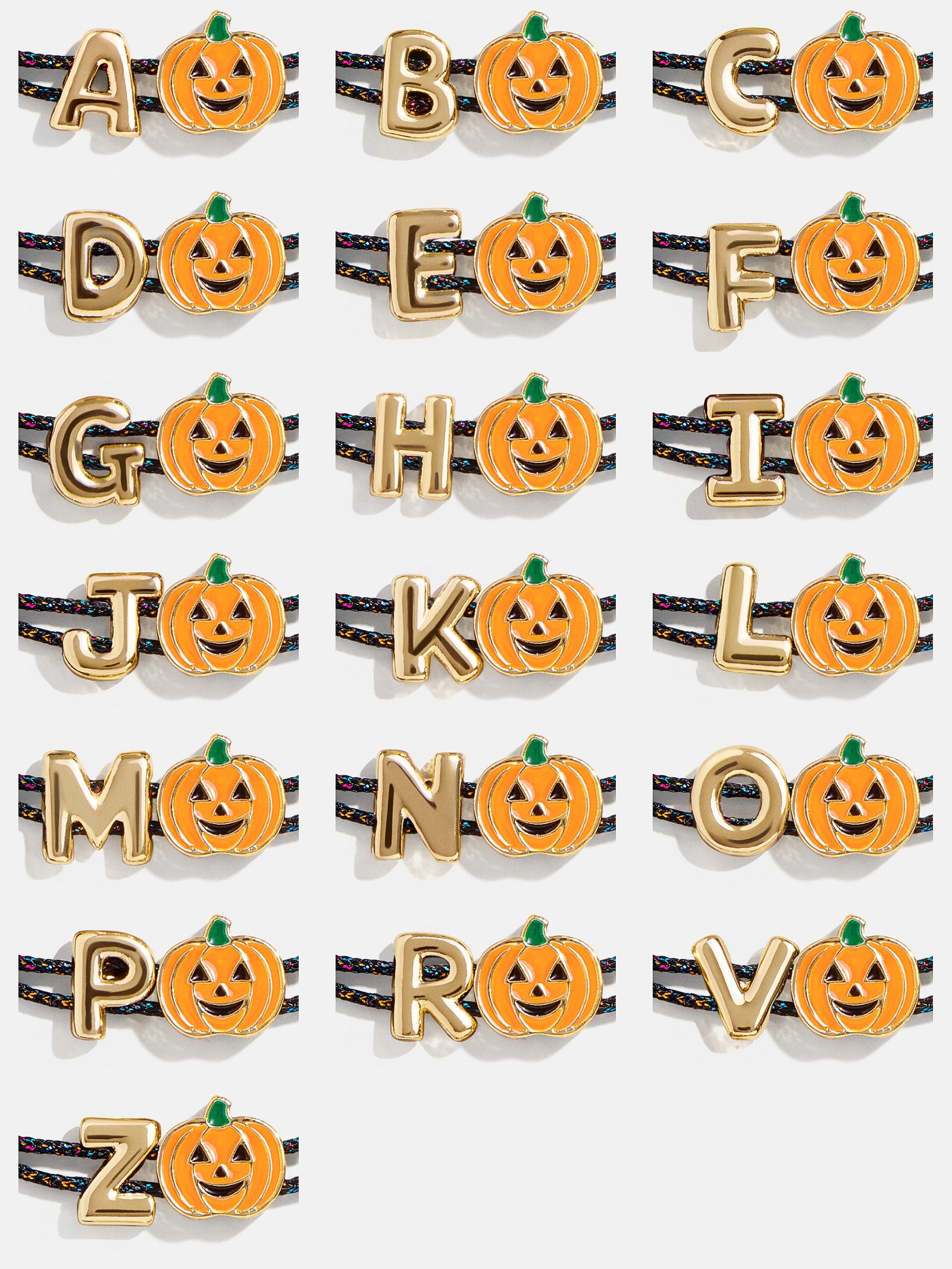 Kids' Halloween Initial Bracelet - Orange