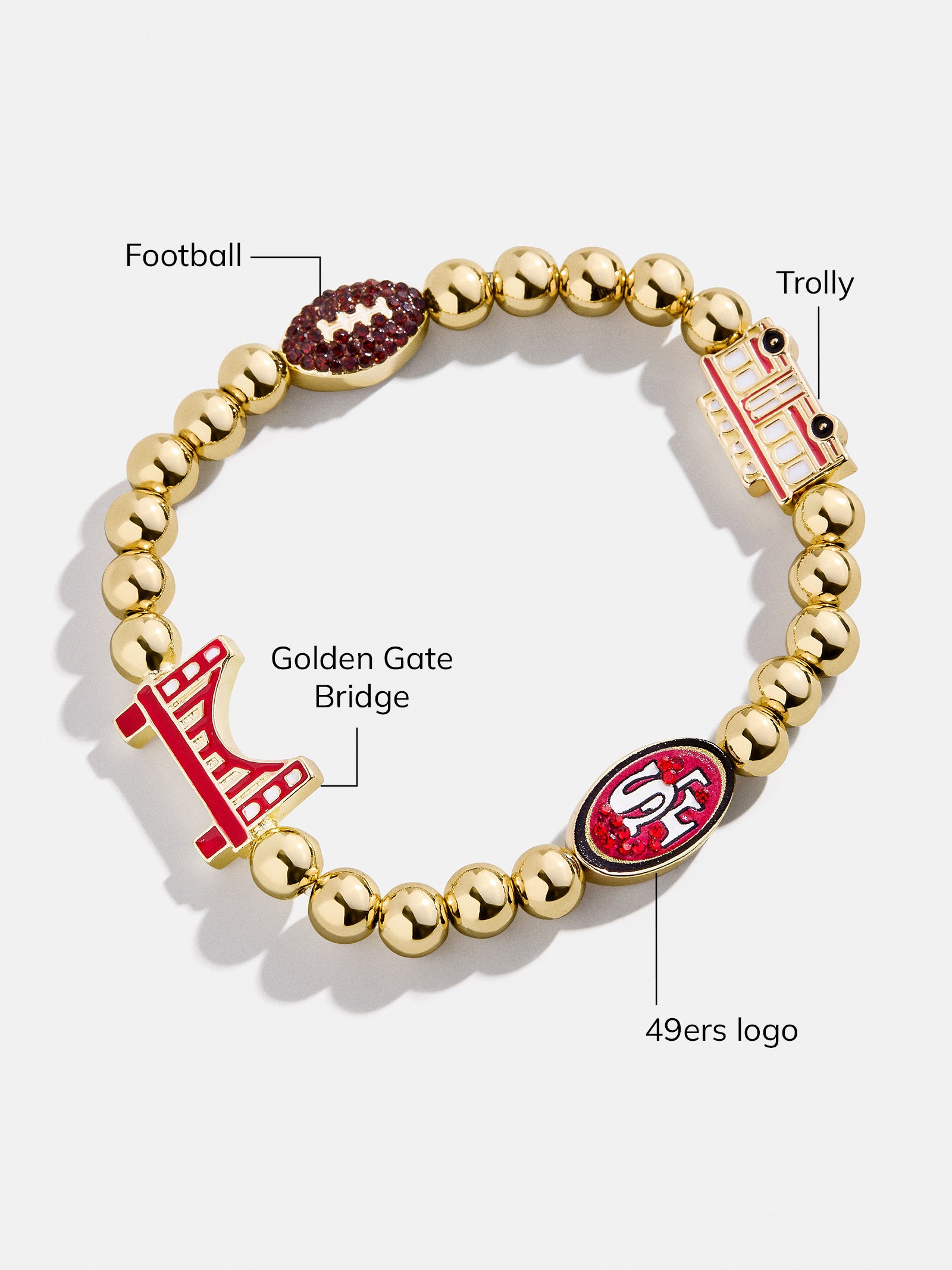 San Francisco 49ers NFL Charm Bracelet - San Francisco 49ers