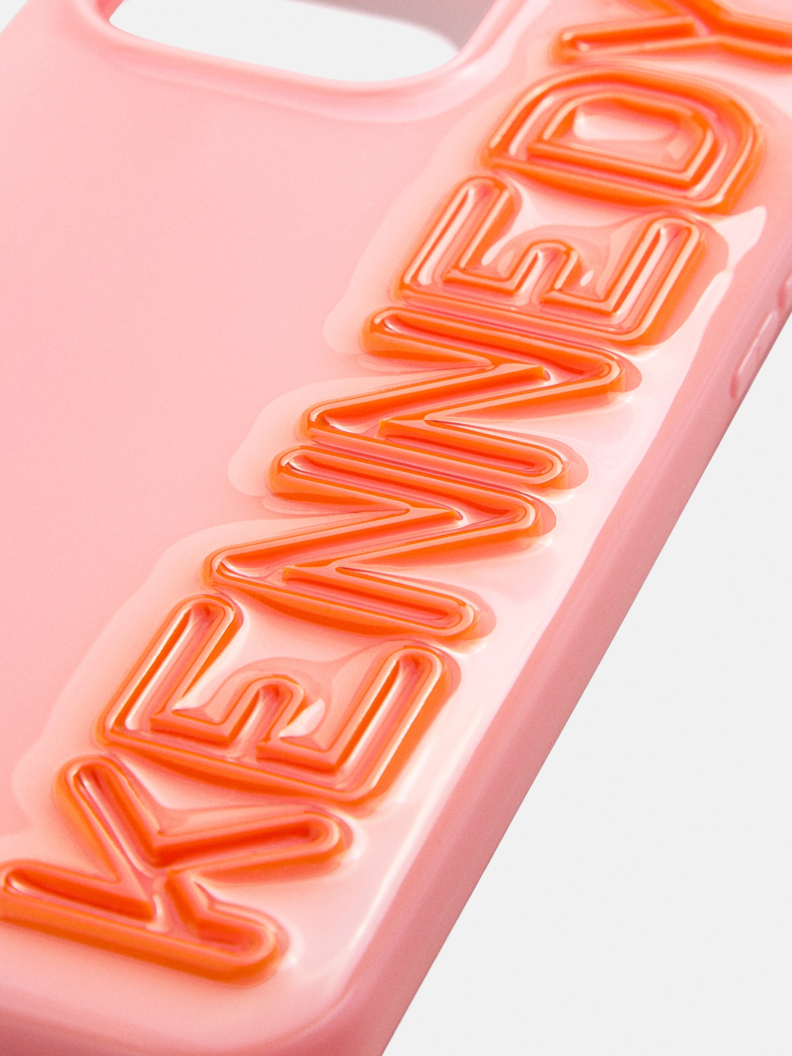 Fine Line Custom iPhone Case - Blush/Orange