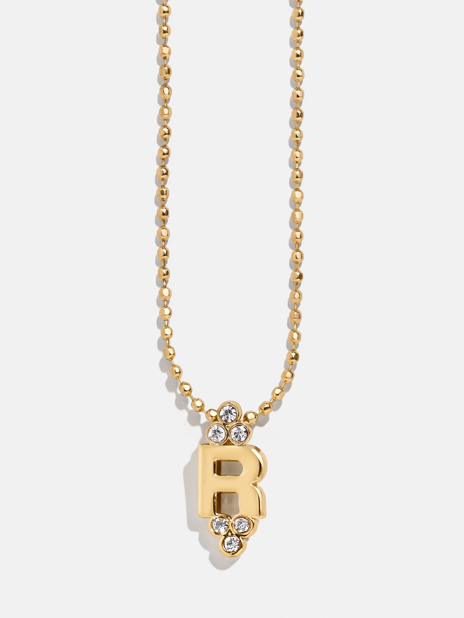 Initial Triad Necklace - Gold/Pavé