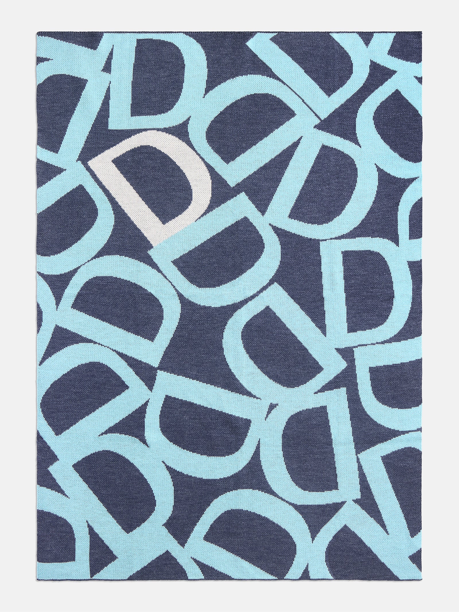 Ramble On Custom Blanket - Navy/Light Blue