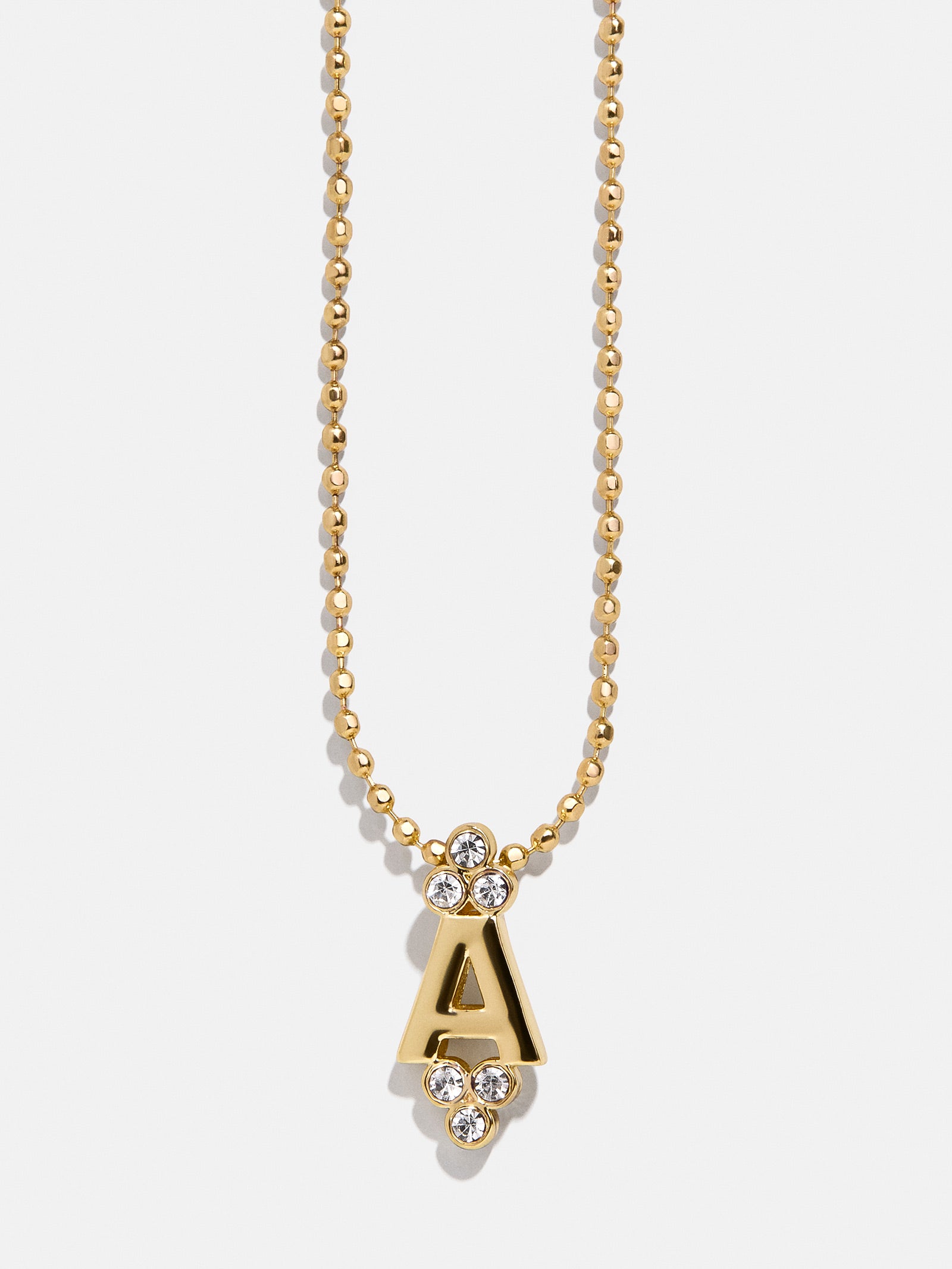 Initial Triad Necklace - Gold/Pavé