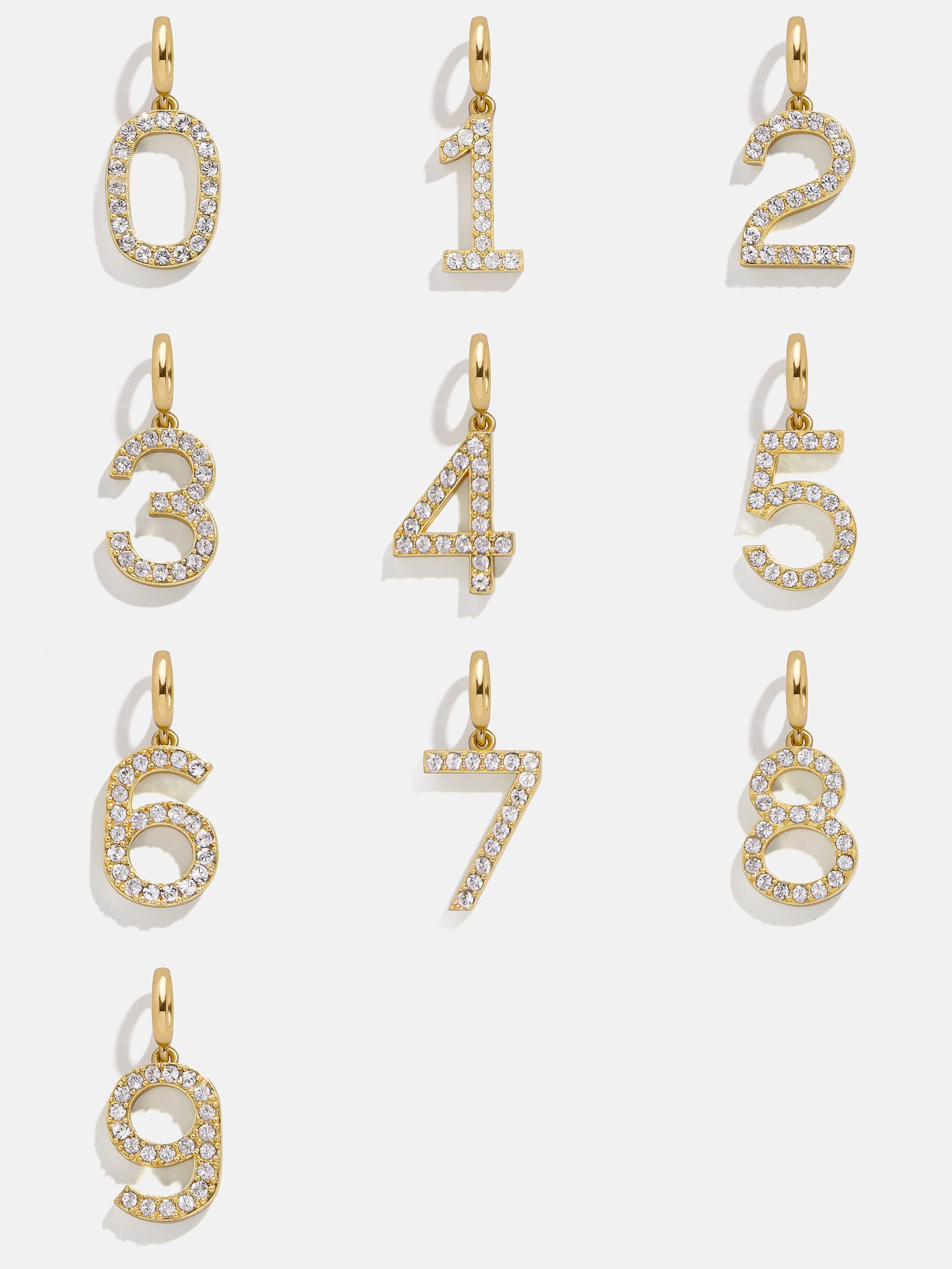 Pavé Number Cluster Charm - 7