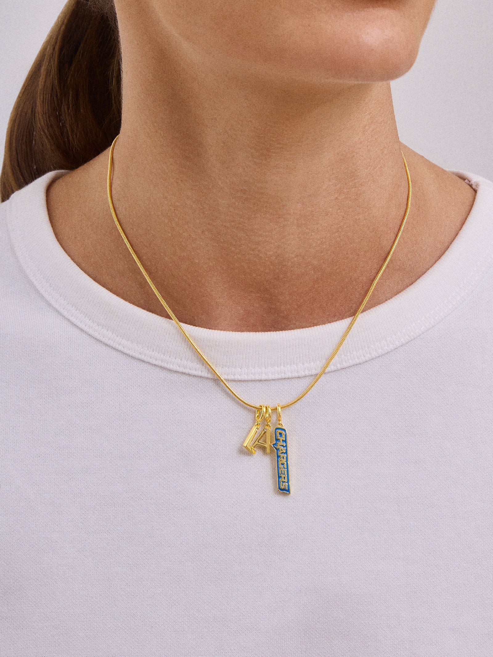 WEAR By Erin Andrews x BaubleBar Los Angeles Chargers Cluster Charm - Los Angeles Chargers