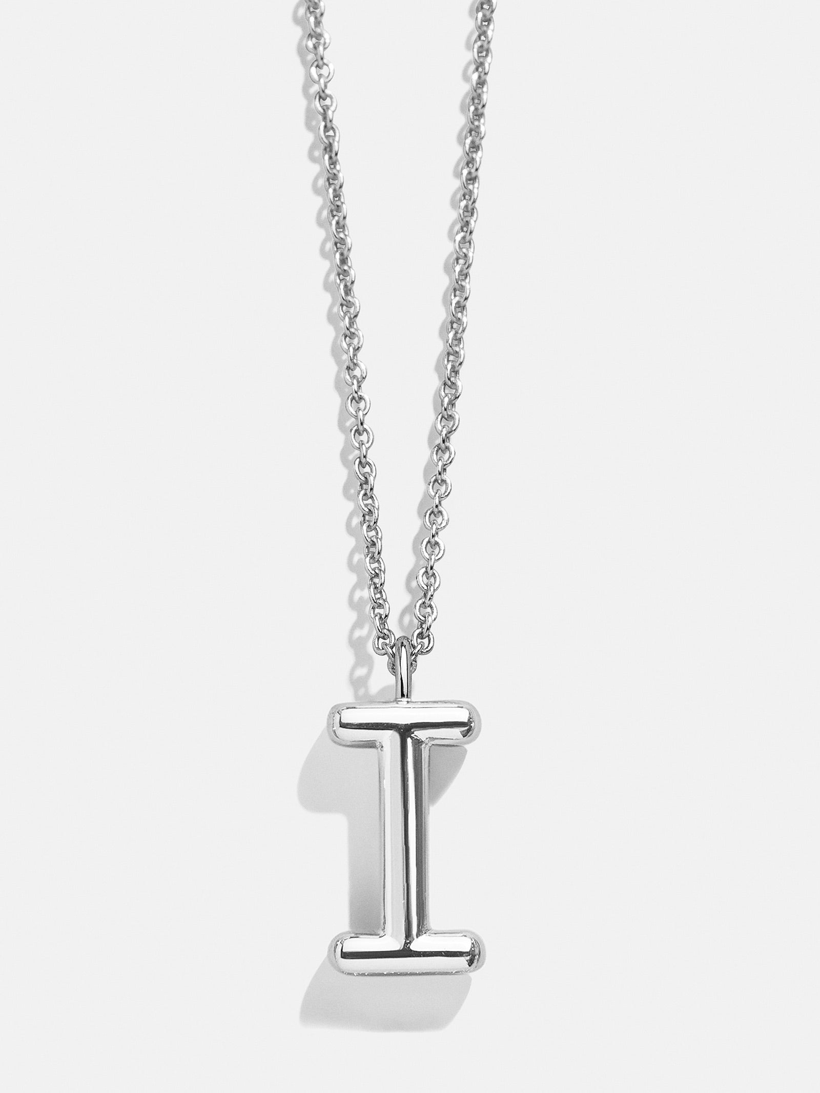 Classic Custom Sterling Silver Initial Necklace  - Silver