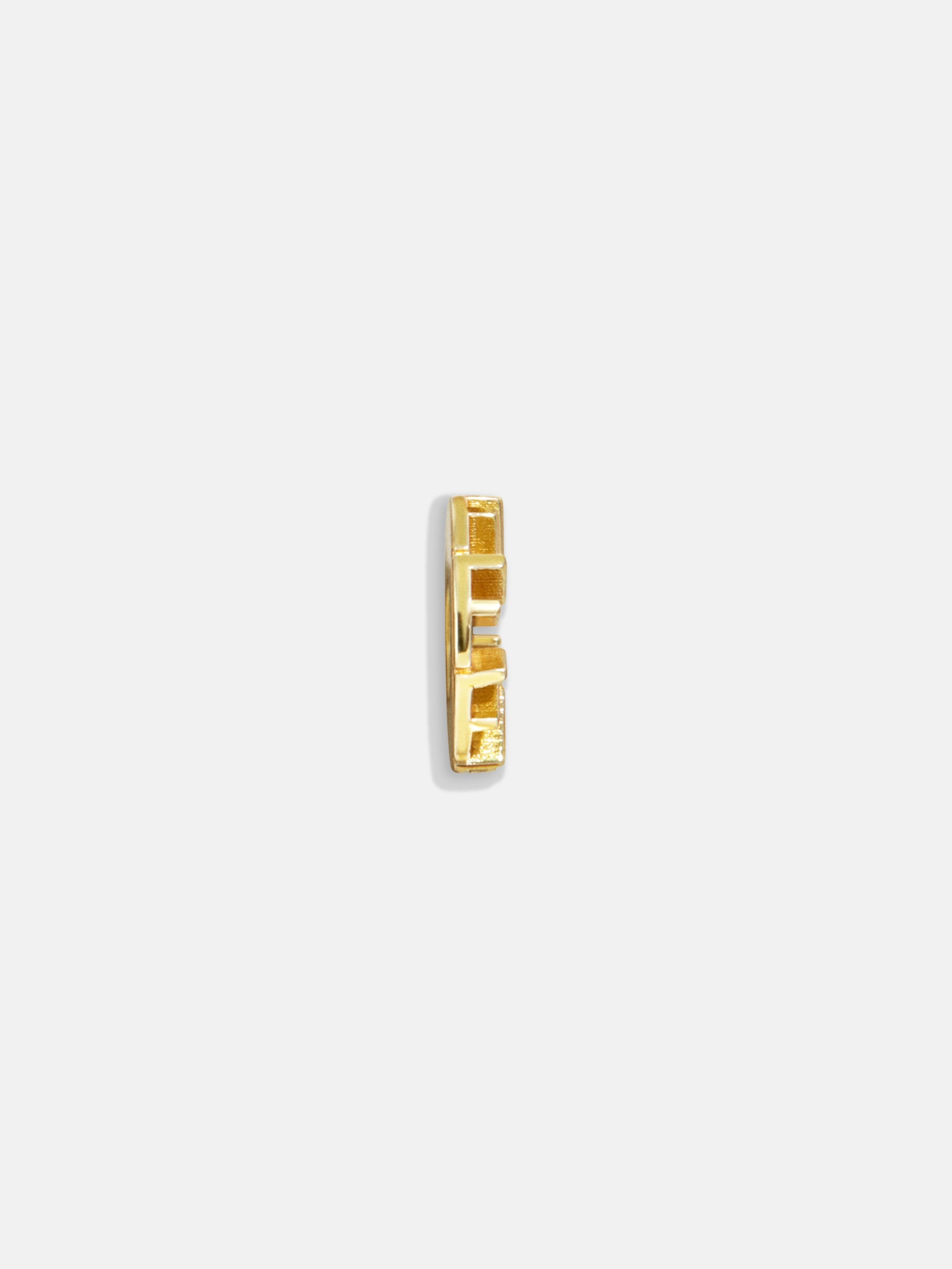 Gold Initial Bead Charm - F