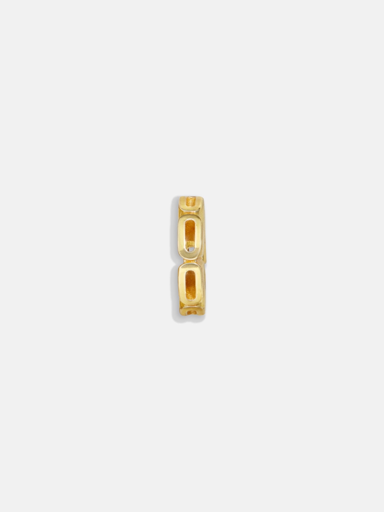 Gold Initial Bead Charm - O