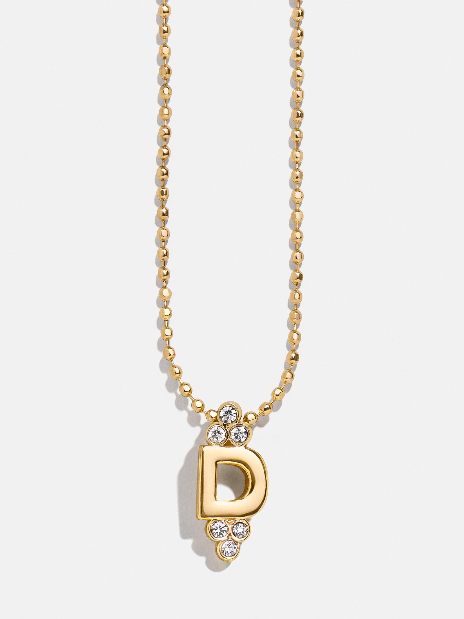 Initial Triad Necklace - Gold/Pavé