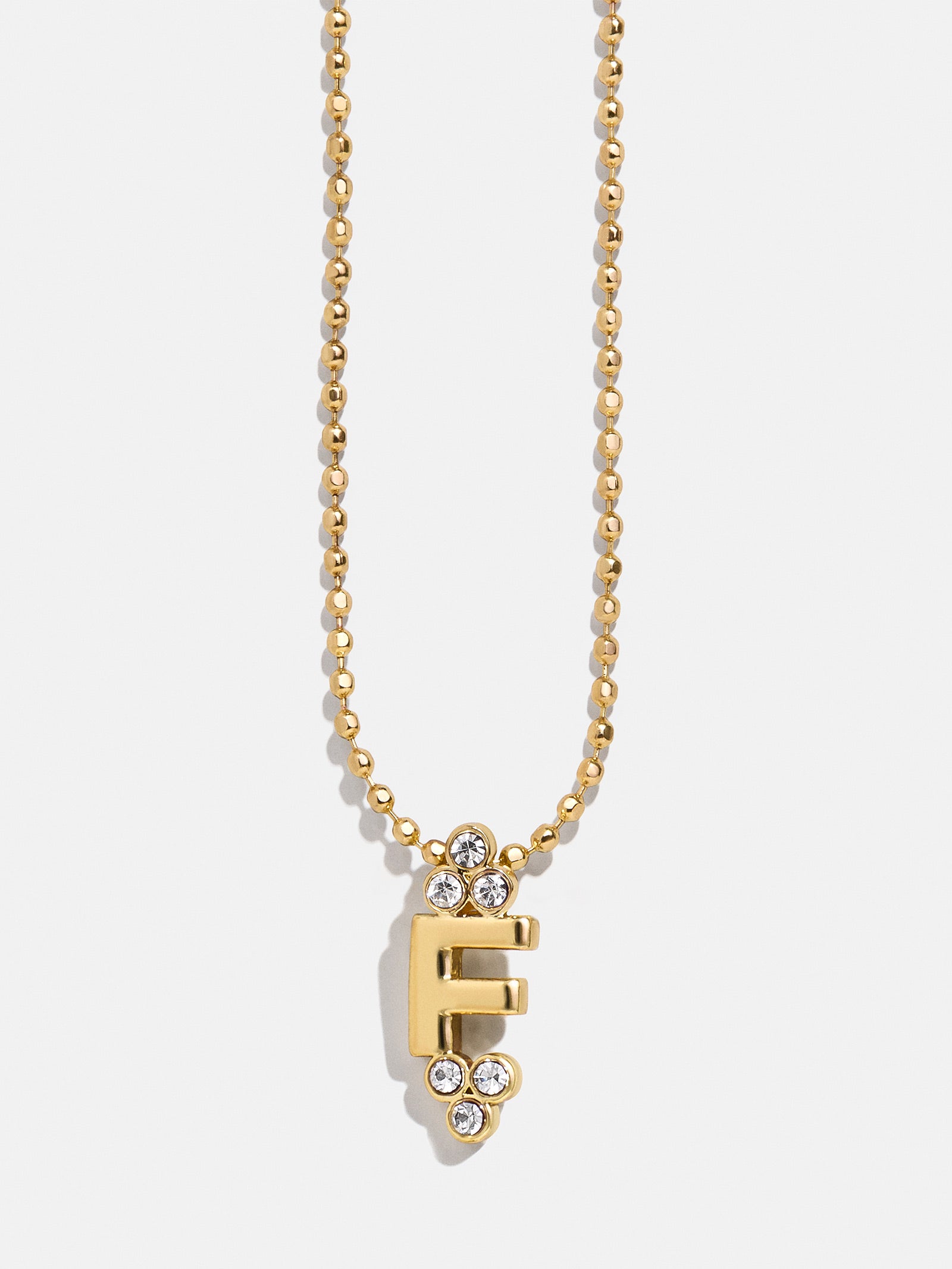 Initial Triad Necklace - Gold/Pavé