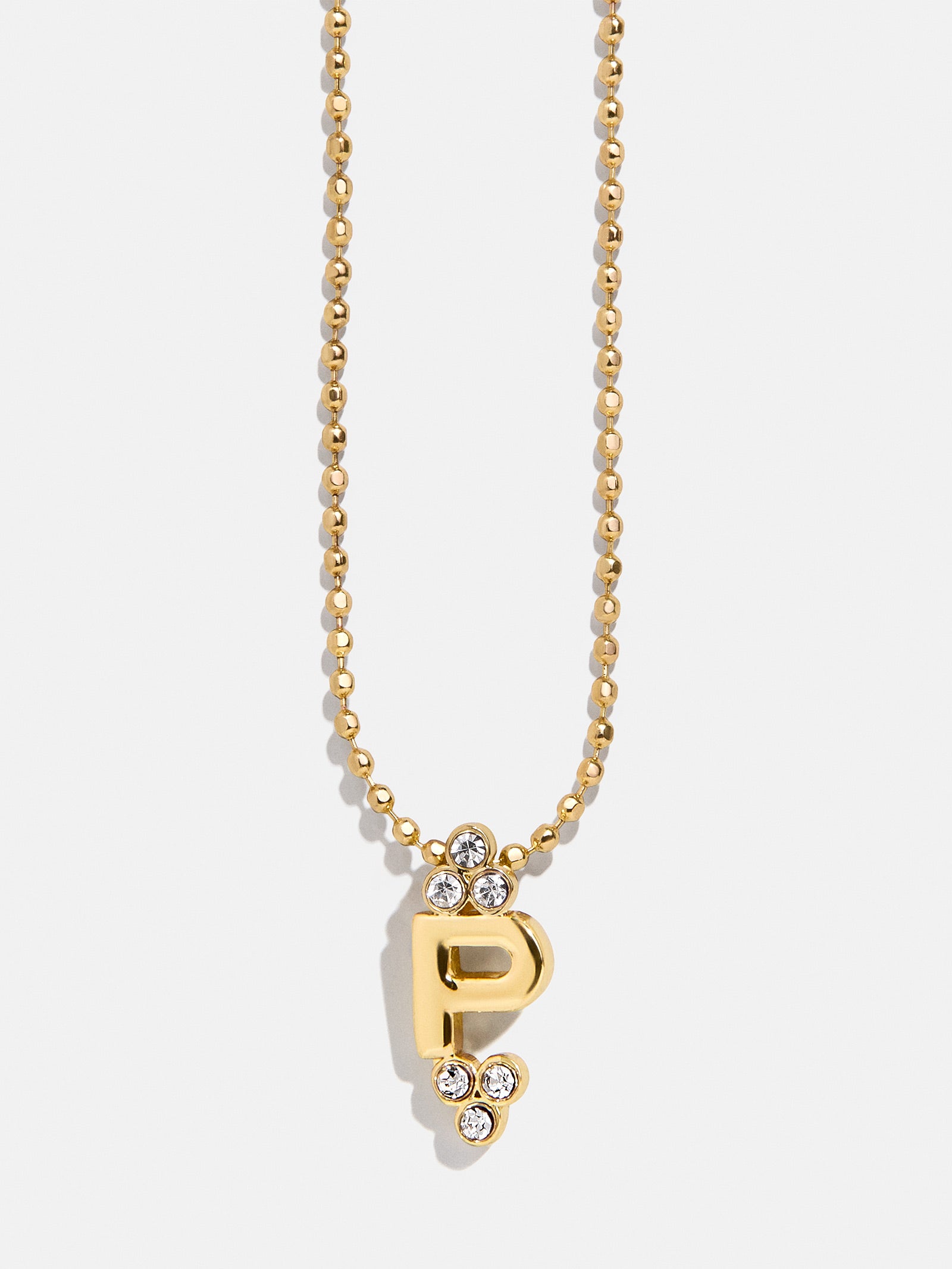 Initial Triad Necklace - Gold/Pavé