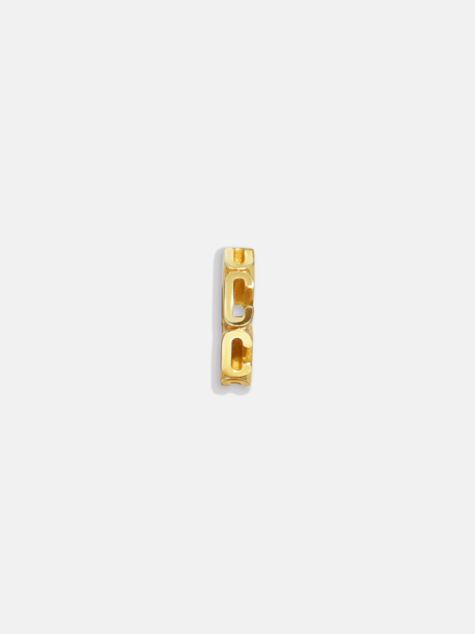 Gold Initial Bead Charm - C