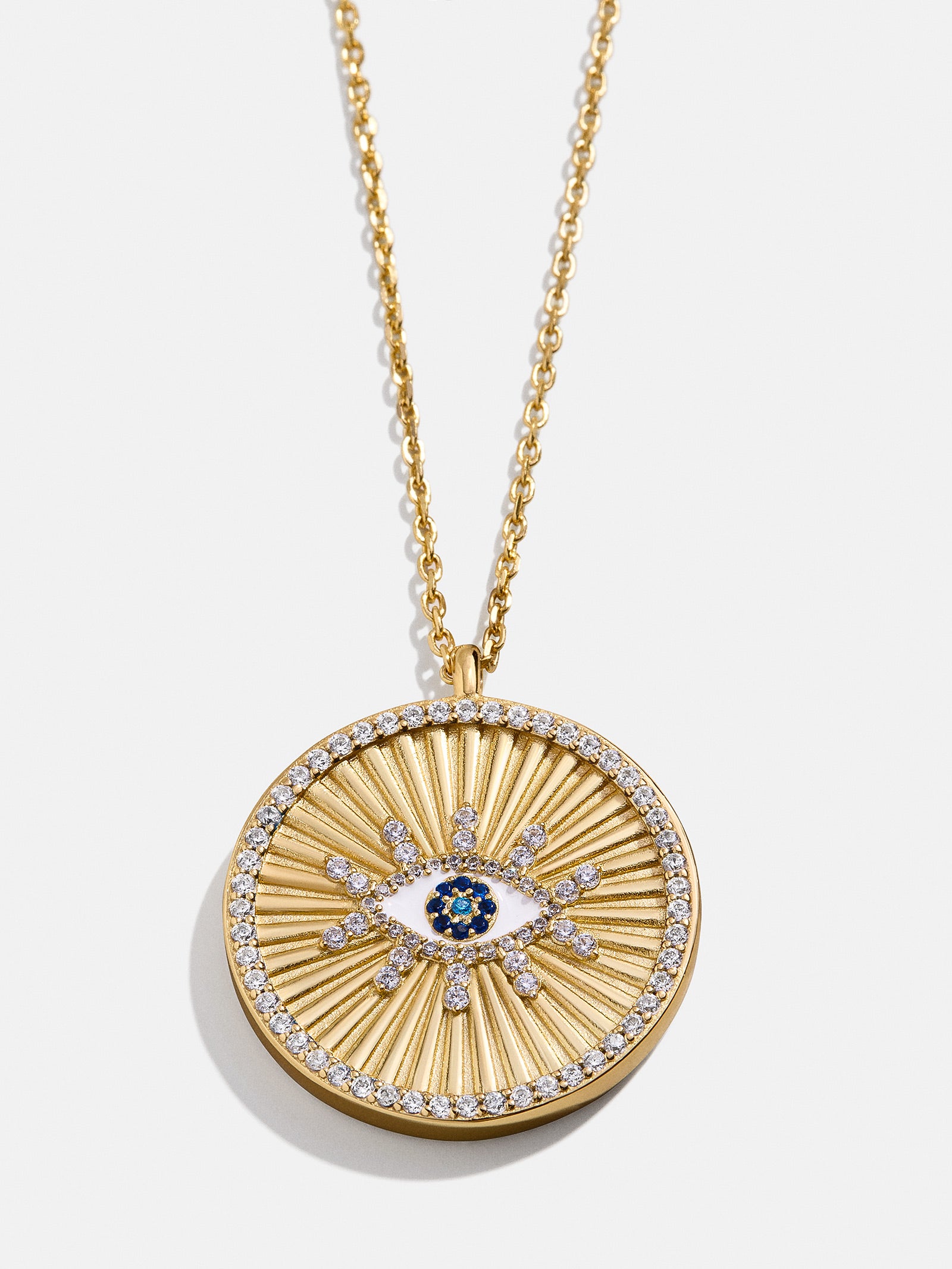 18K Gold Evil Eye Reversible Pendant Necklace - Evil Eye