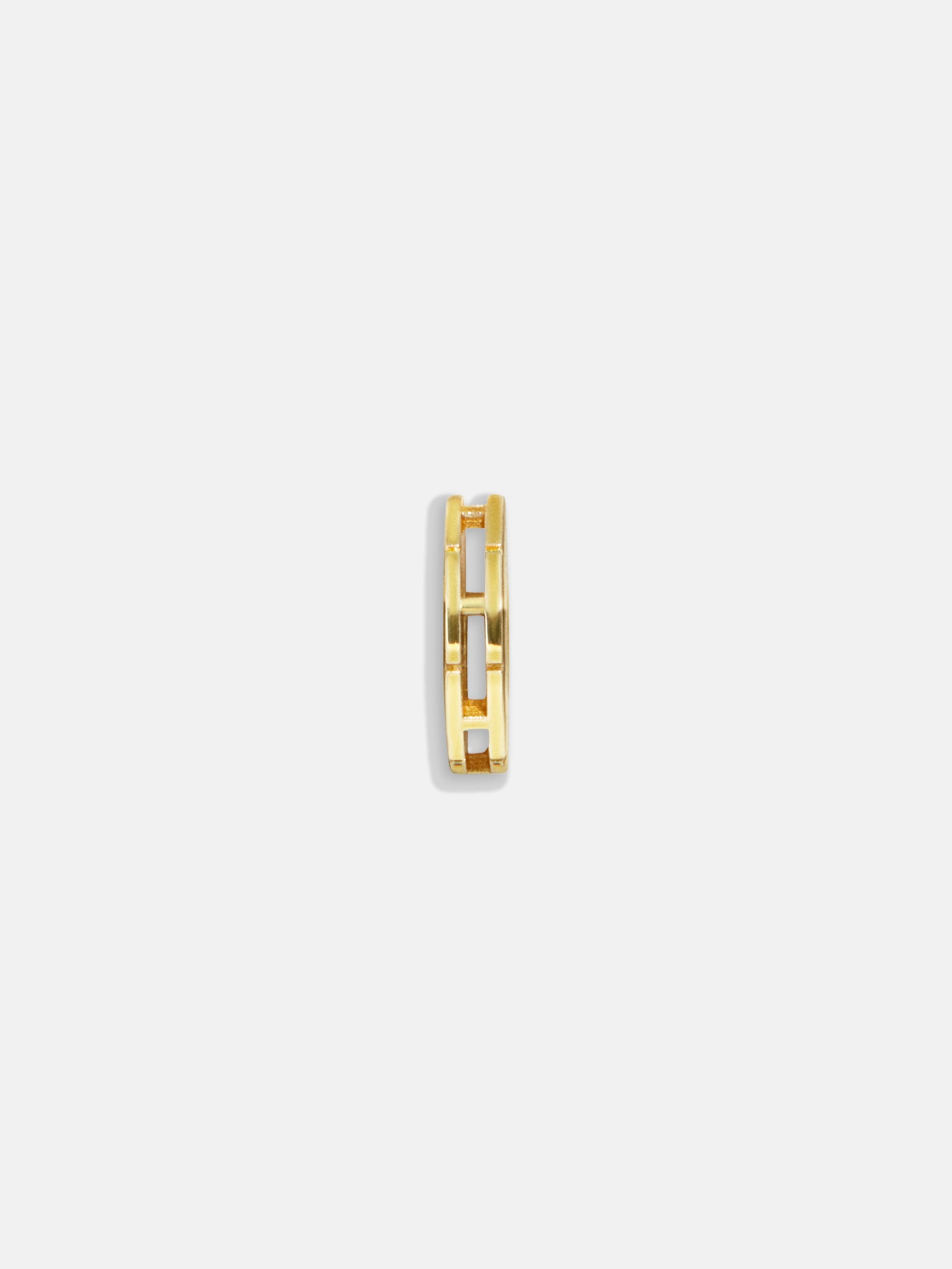 Gold Initial Bead Charm - H