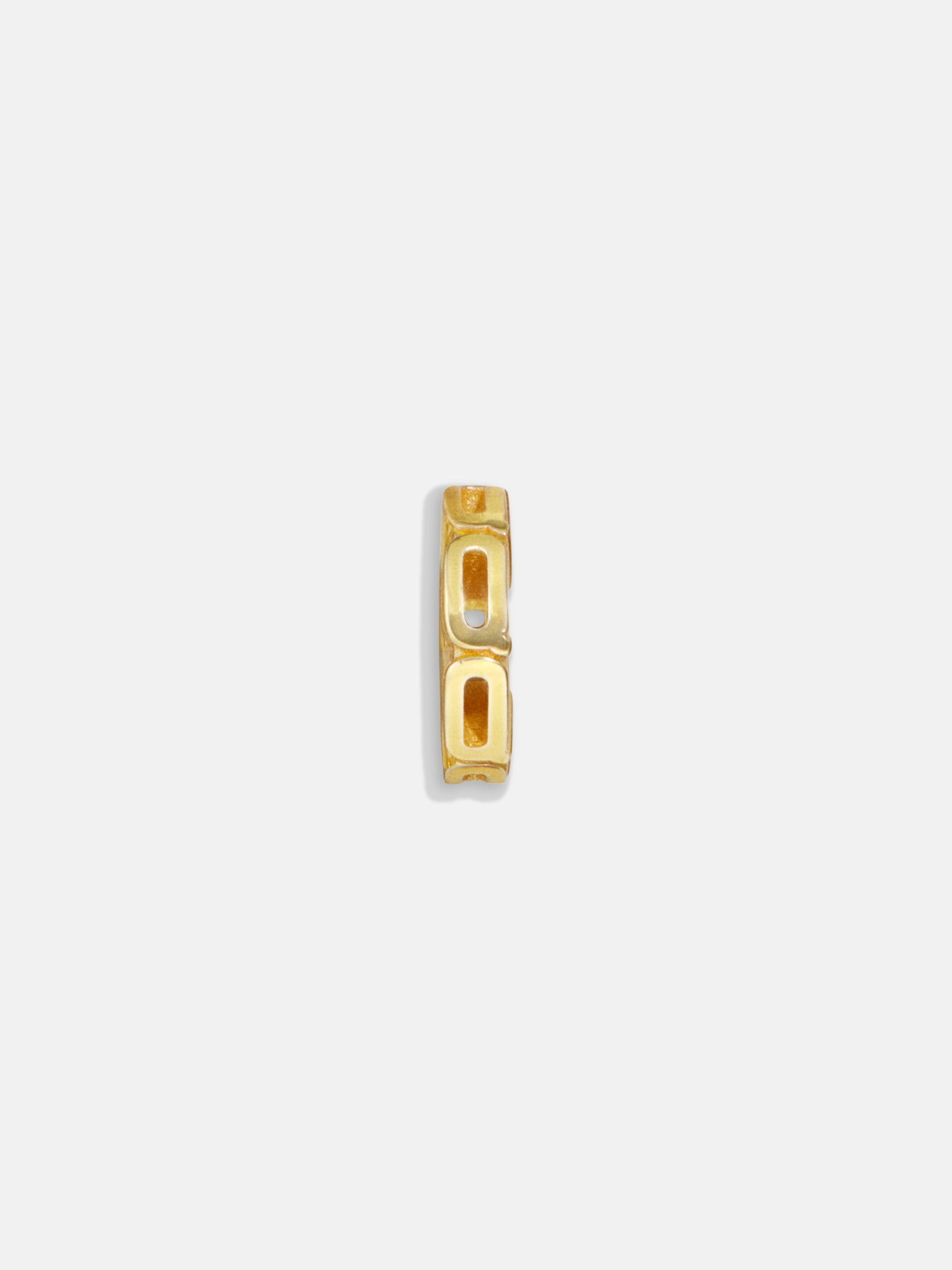 Gold Initial Bead Charm - Q