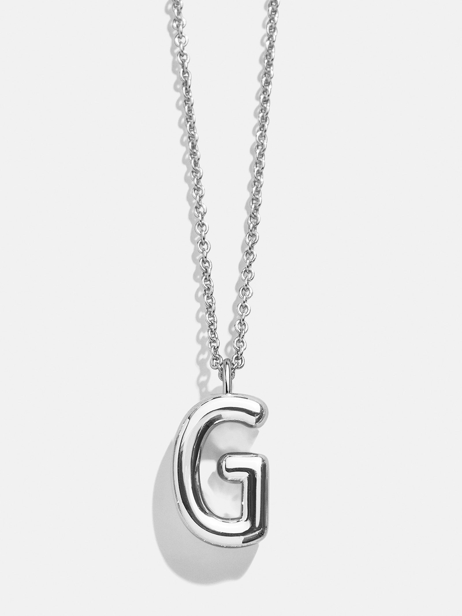 Classic Custom Sterling Silver Initial Necklace  - Silver