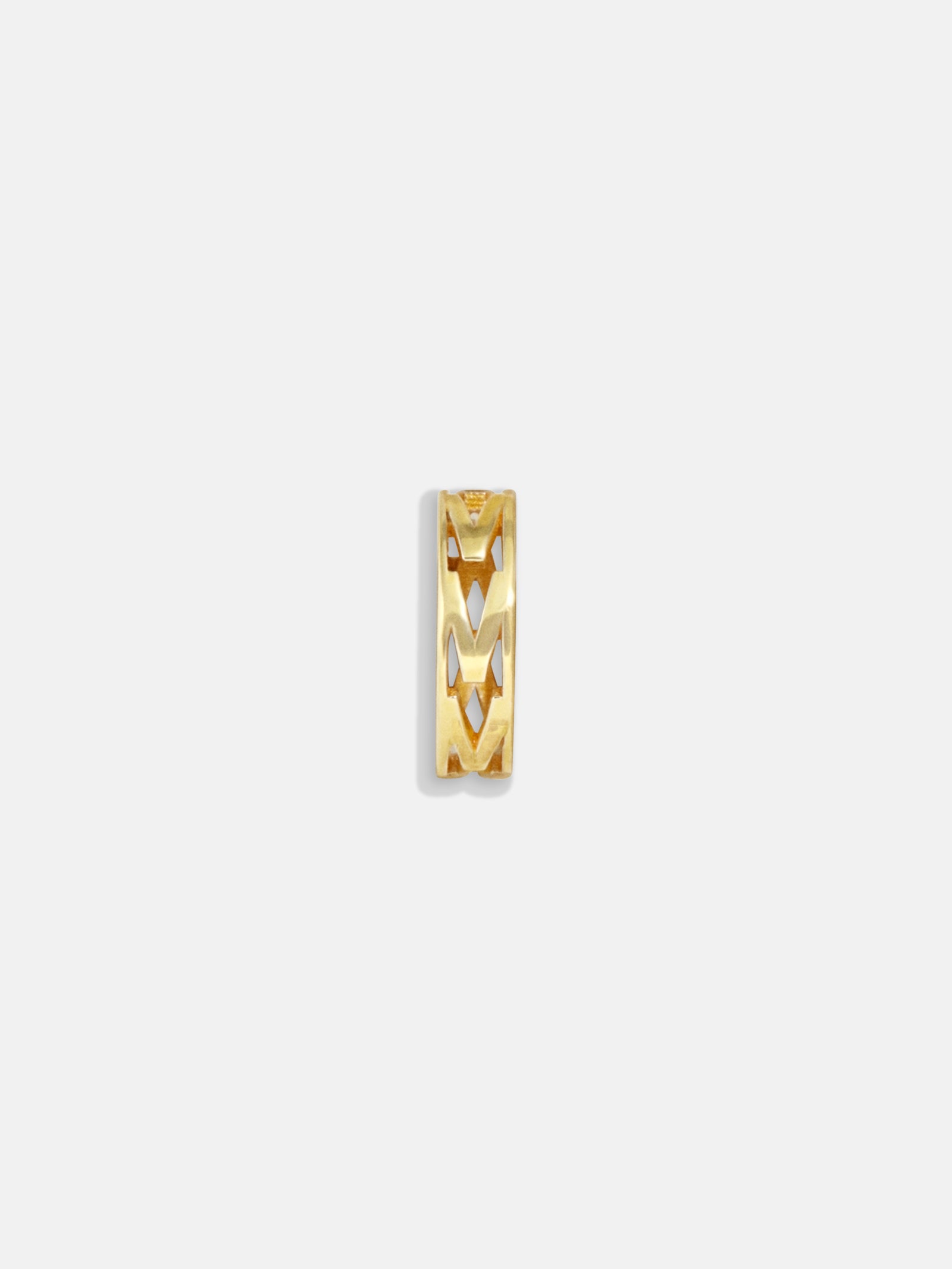 Gold Initial Bead Charm - M