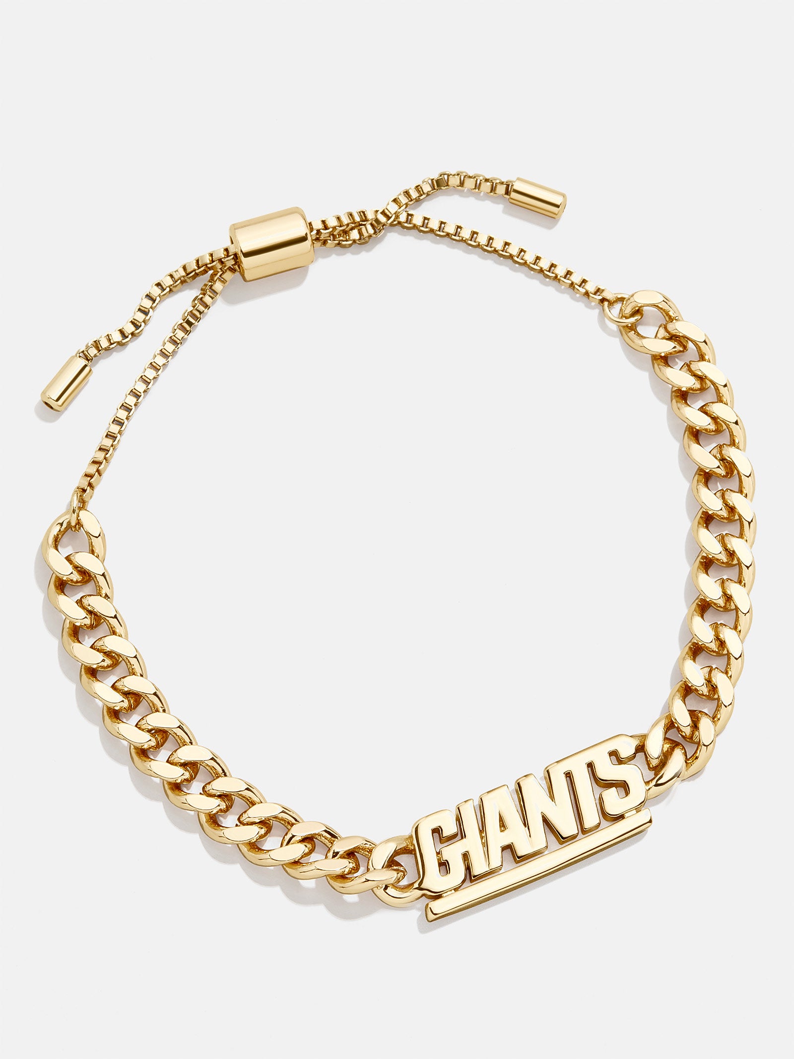 New York Giants NFL Gold Curb Chain Bracelet - New York Giants